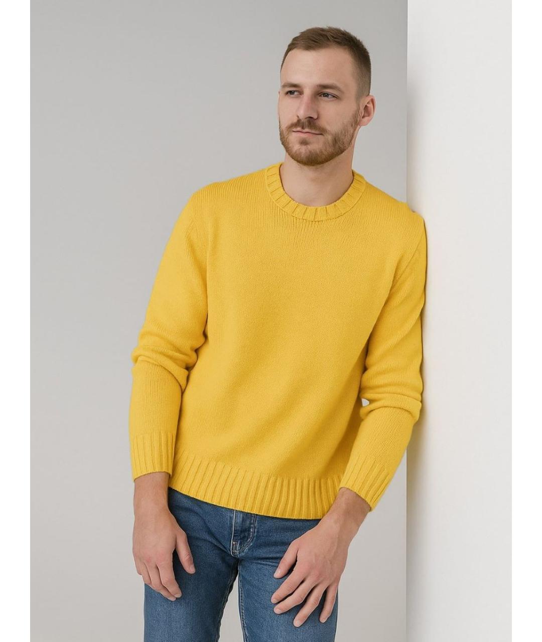 POLO RALPH LAUREN Желтый кашемировый джемпер / свитер, фото 7