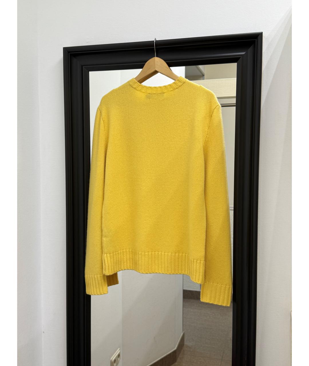 POLO RALPH LAUREN Желтый кашемировый джемпер / свитер, фото 2