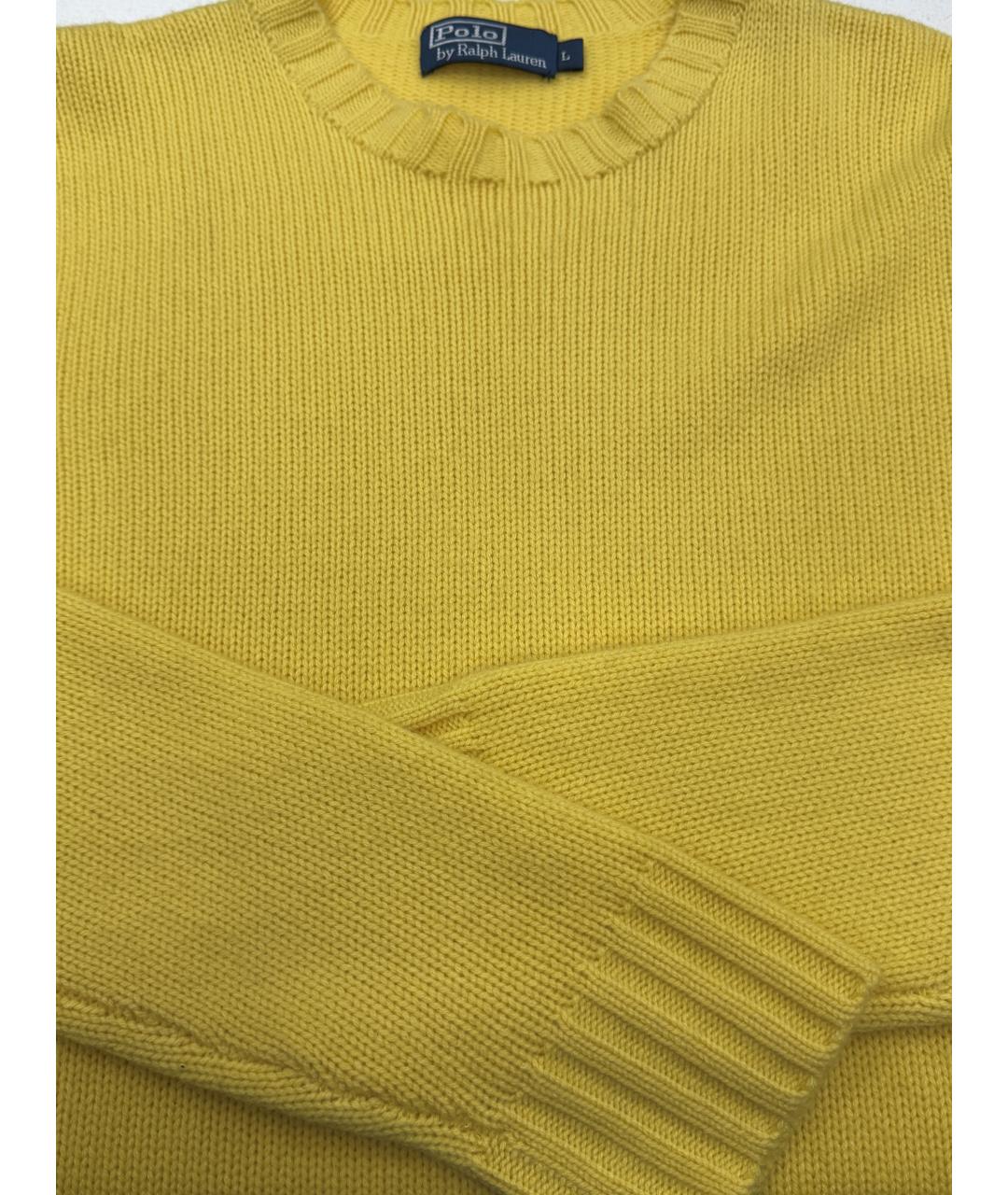 POLO RALPH LAUREN Желтый кашемировый джемпер / свитер, фото 3