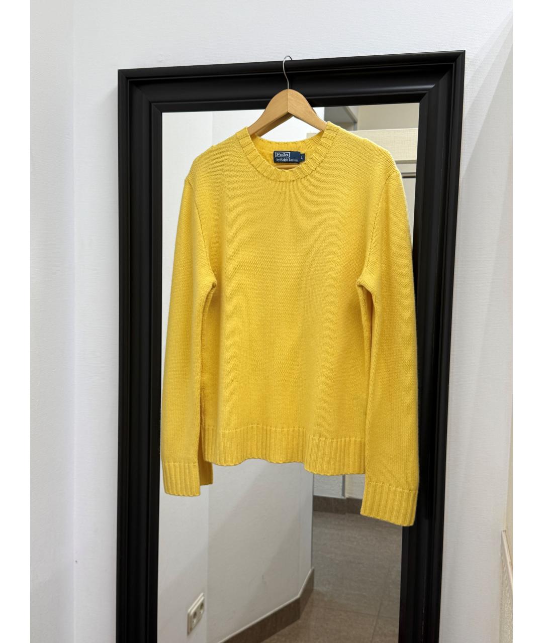 POLO RALPH LAUREN Желтый кашемировый джемпер / свитер, фото 8