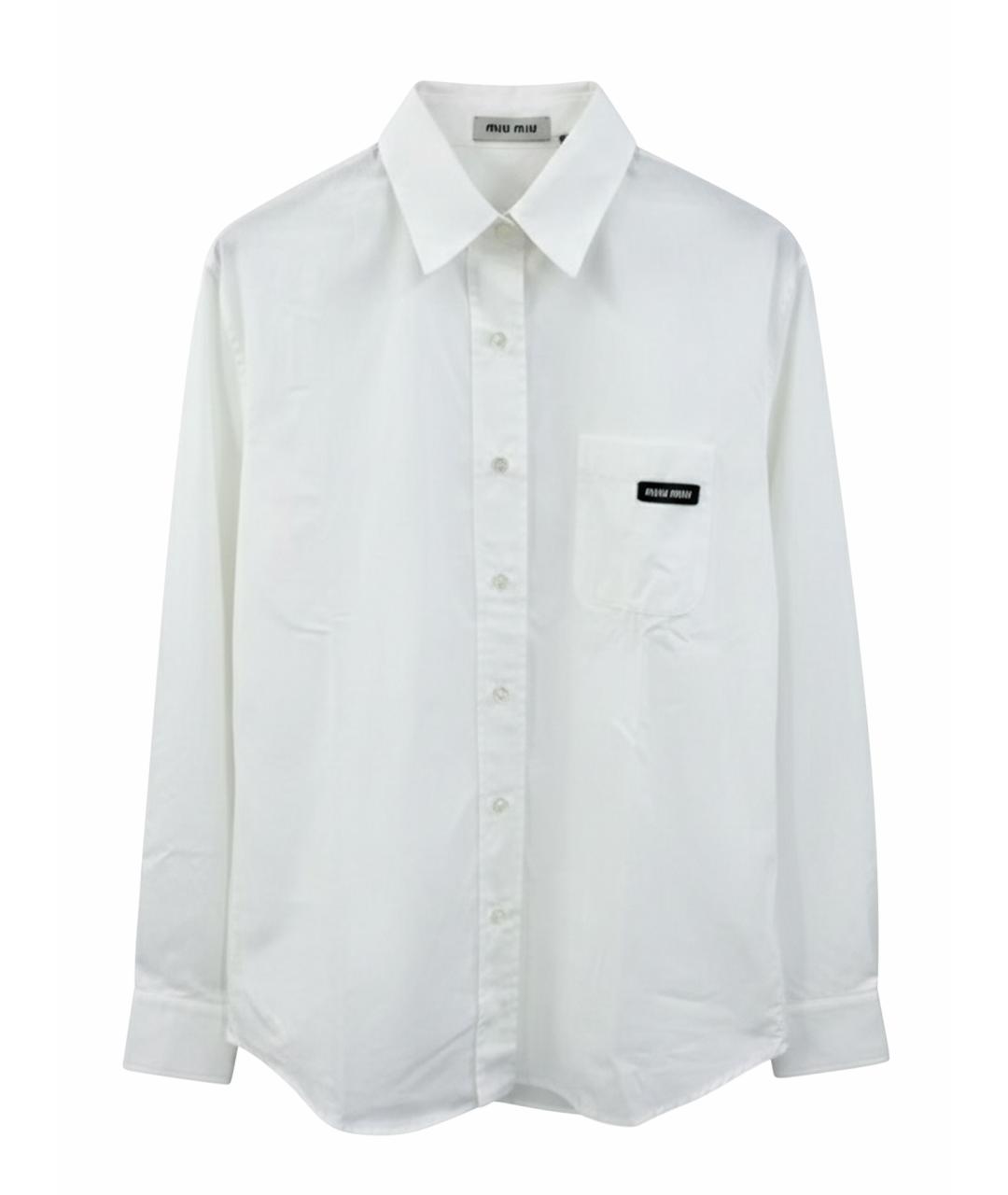 MIU MIU Белая хлопковая рубашка, фото 1