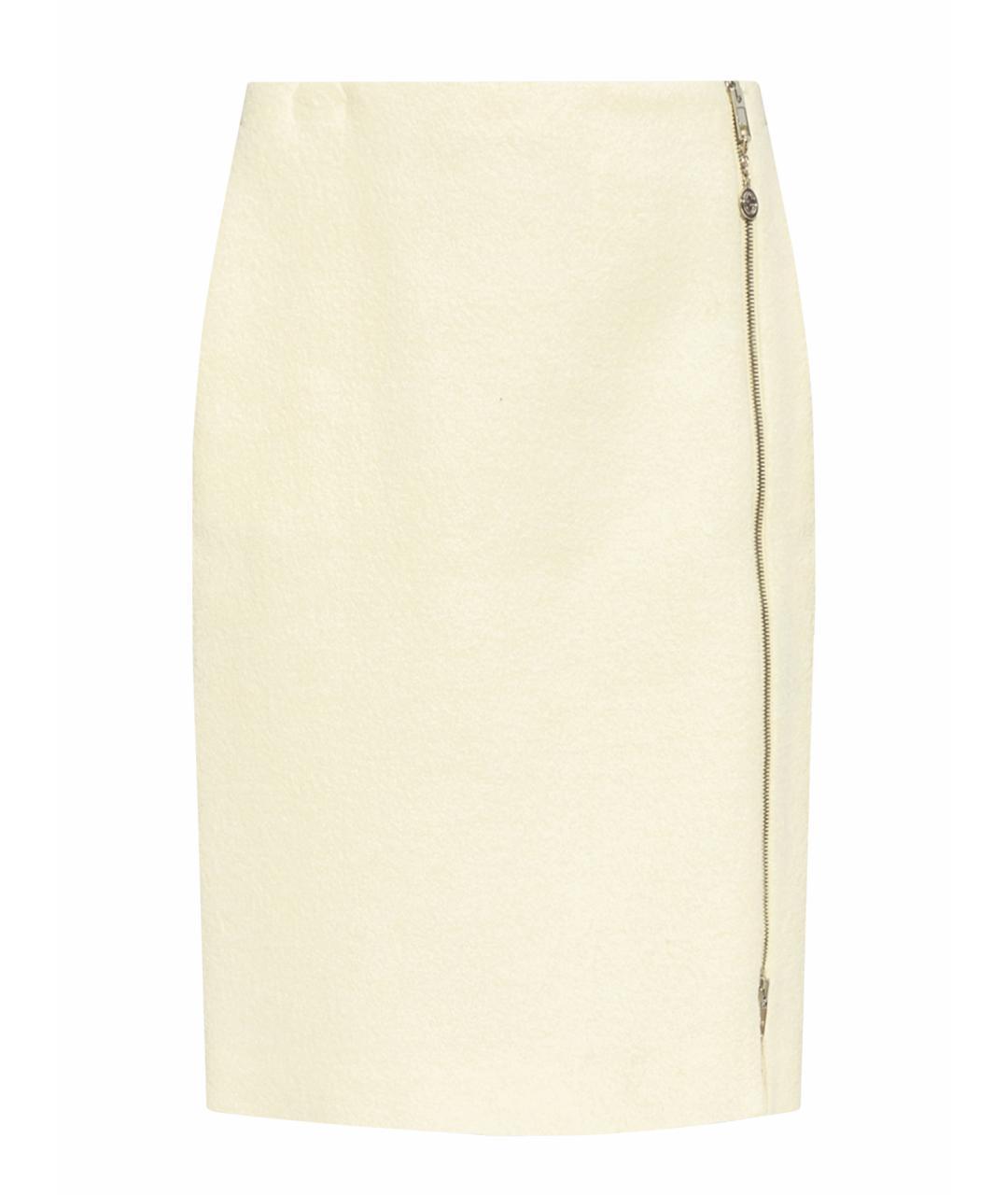 GUCCI Бежевая шерстяная юбка миди, фото 1