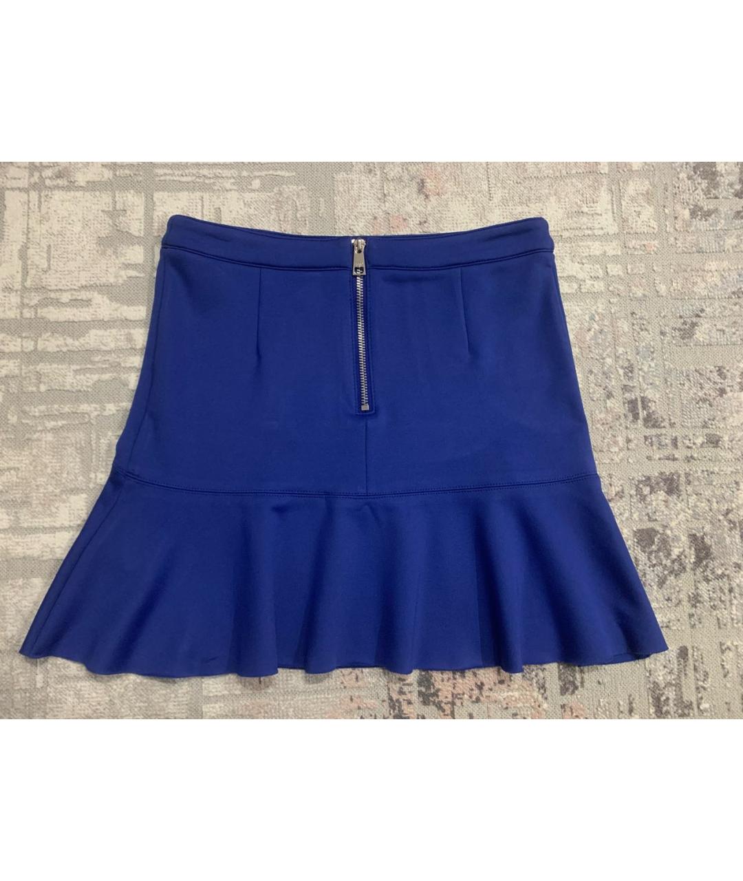 LIU JO Синяя полиамидовая юбка мини, фото 2