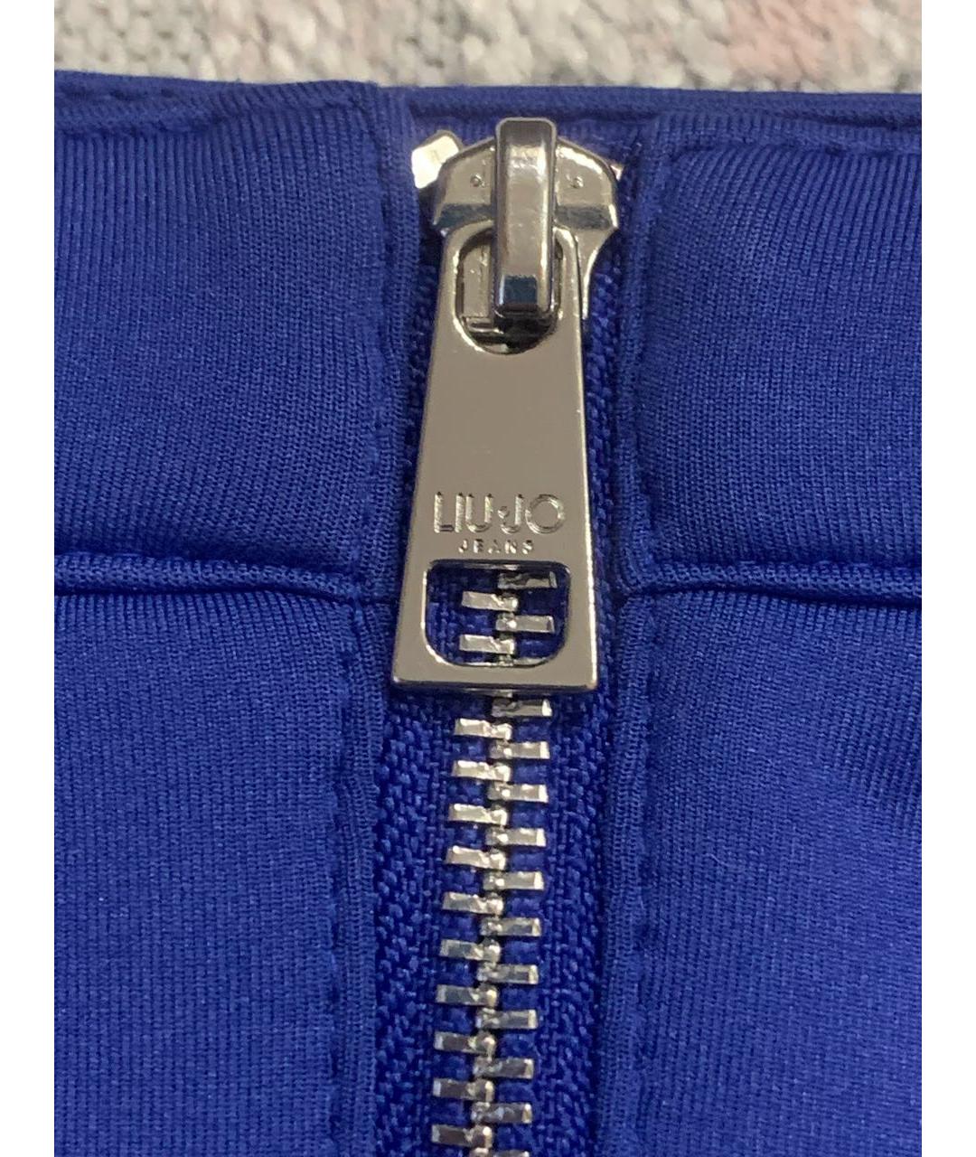 LIU JO Синяя полиамидовая юбка мини, фото 4