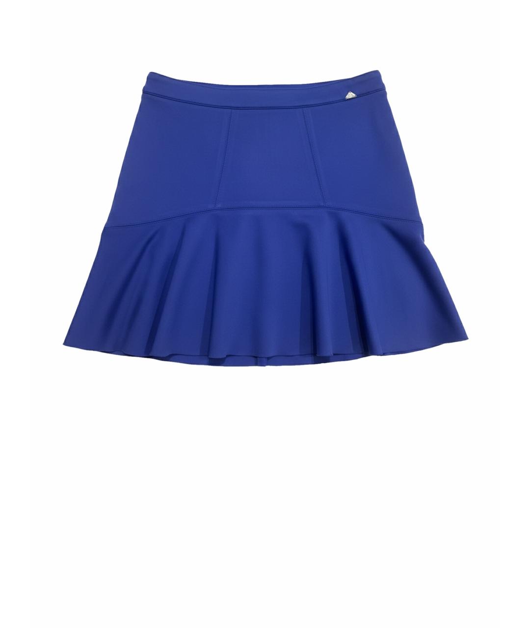 LIU JO Синяя полиамидовая юбка мини, фото 1