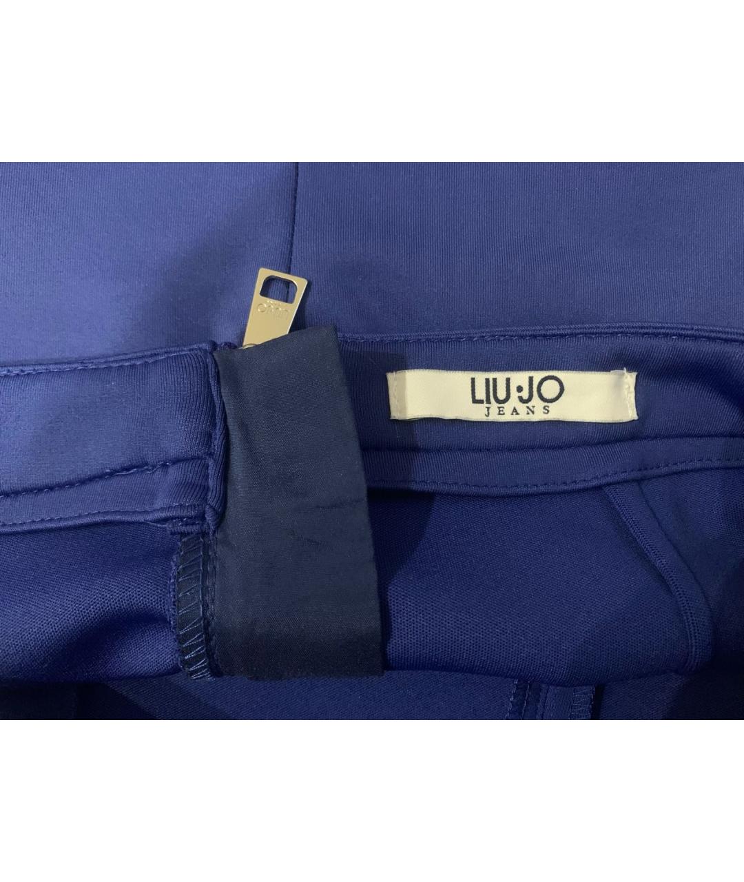 LIU JO Синяя полиамидовая юбка мини, фото 3