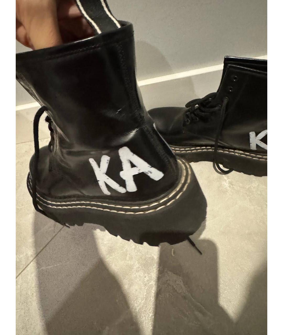 KARL LAGERFELD Черные кожаные ботинки, фото 2