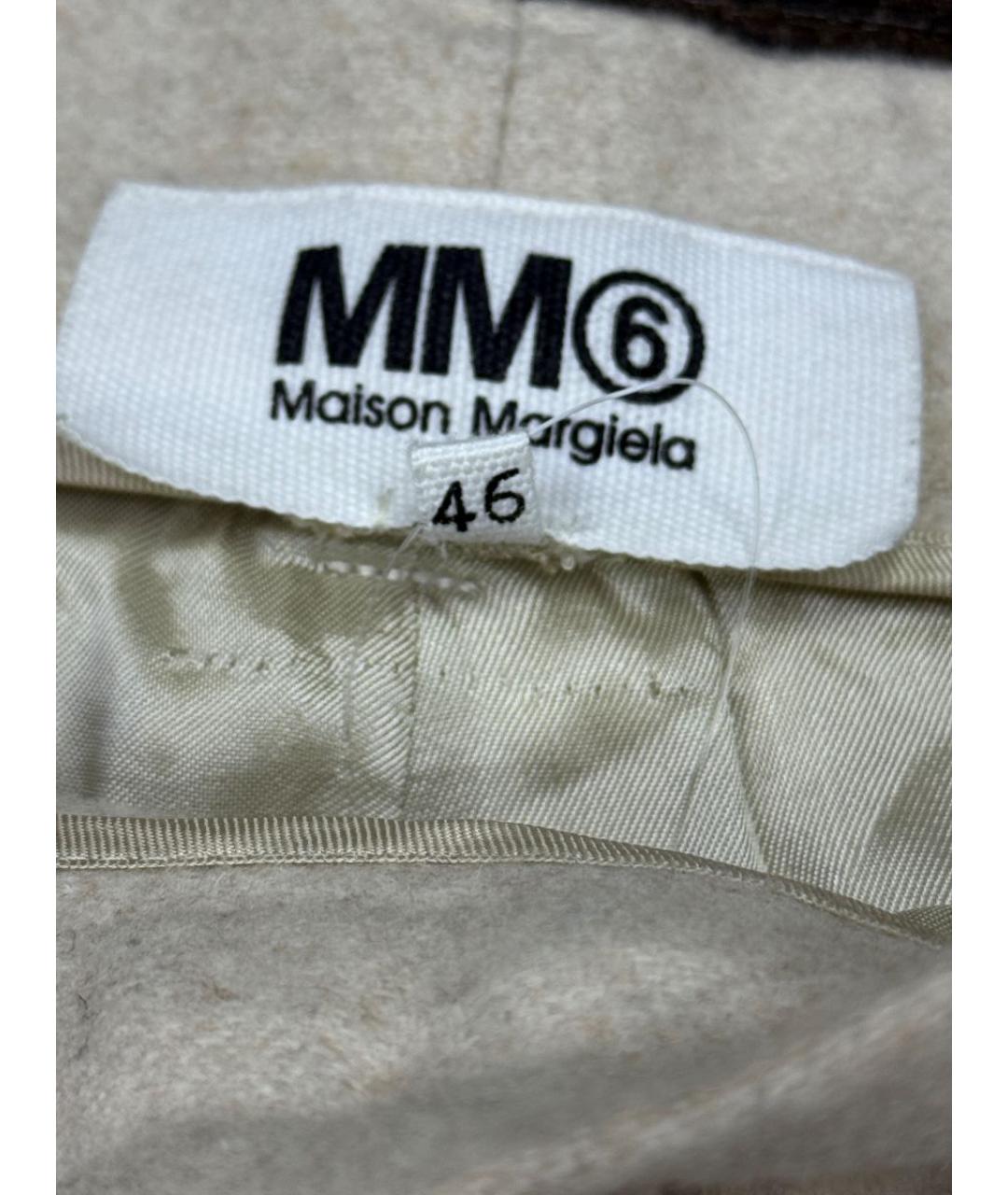 MM6 MAISON MARGIELA Бежевые шерстяные шорты, фото 4