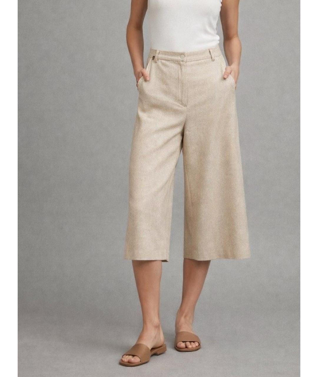 MM6 MAISON MARGIELA Бежевые шерстяные шорты, фото 5