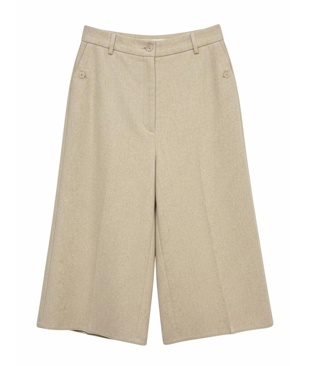 MM6 MAISON MARGIELA Бежевые шерстяные шорты, фото 1