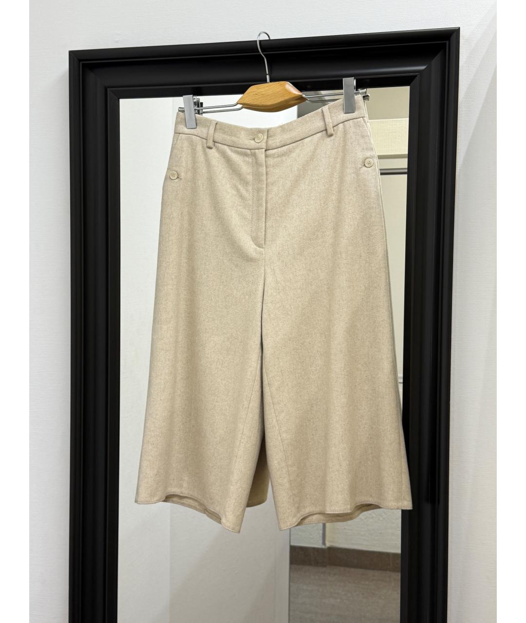 MM6 MAISON MARGIELA Бежевые шерстяные шорты, фото 6