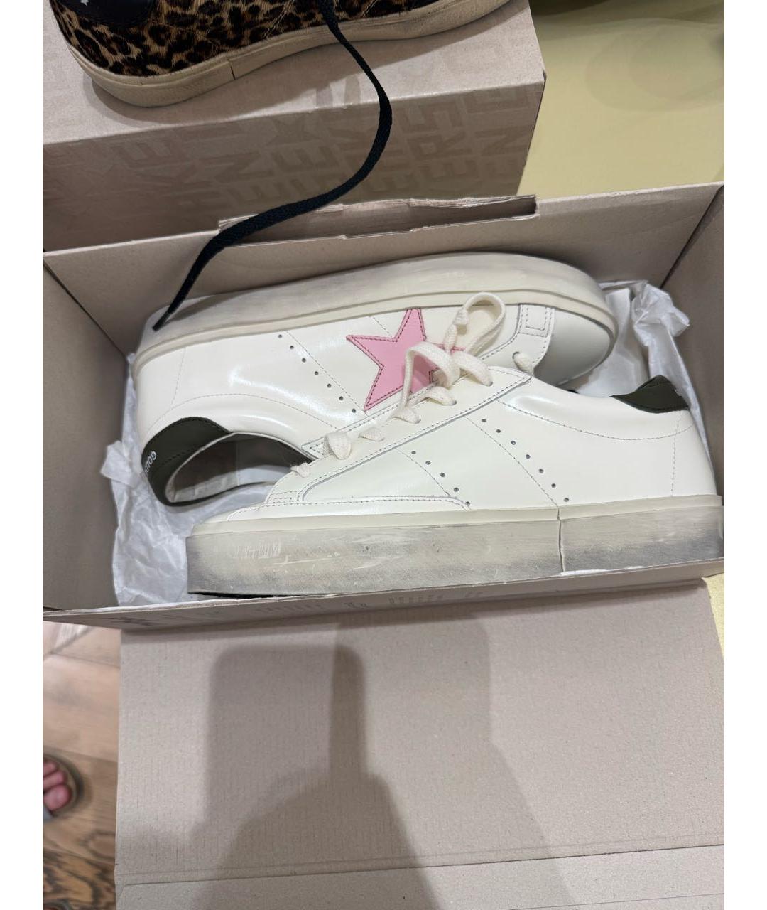 GOLDEN GOOSE DELUXE BRAND Белые кожаные кеды, фото 3