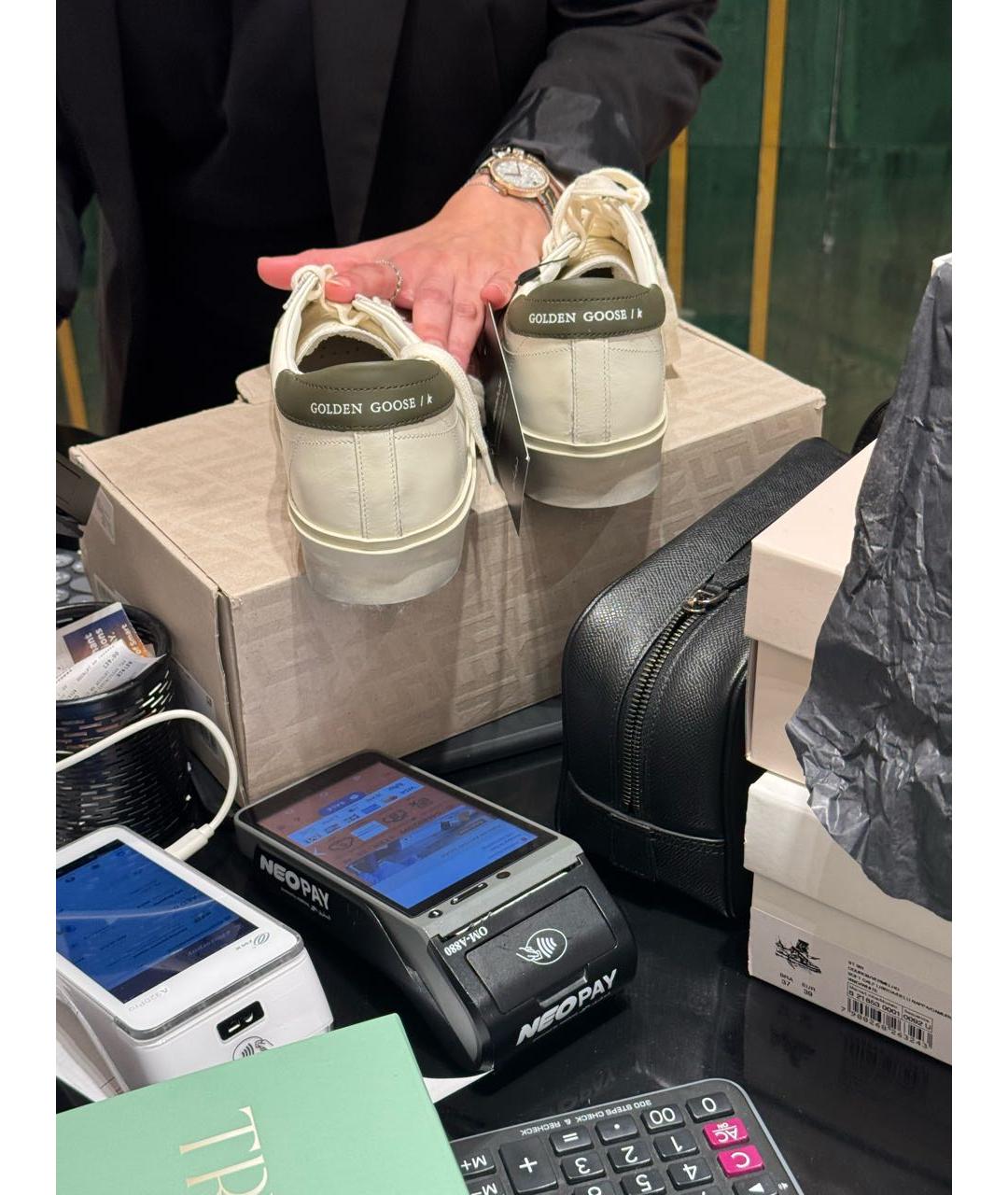 GOLDEN GOOSE DELUXE BRAND Белые кожаные кеды, фото 4