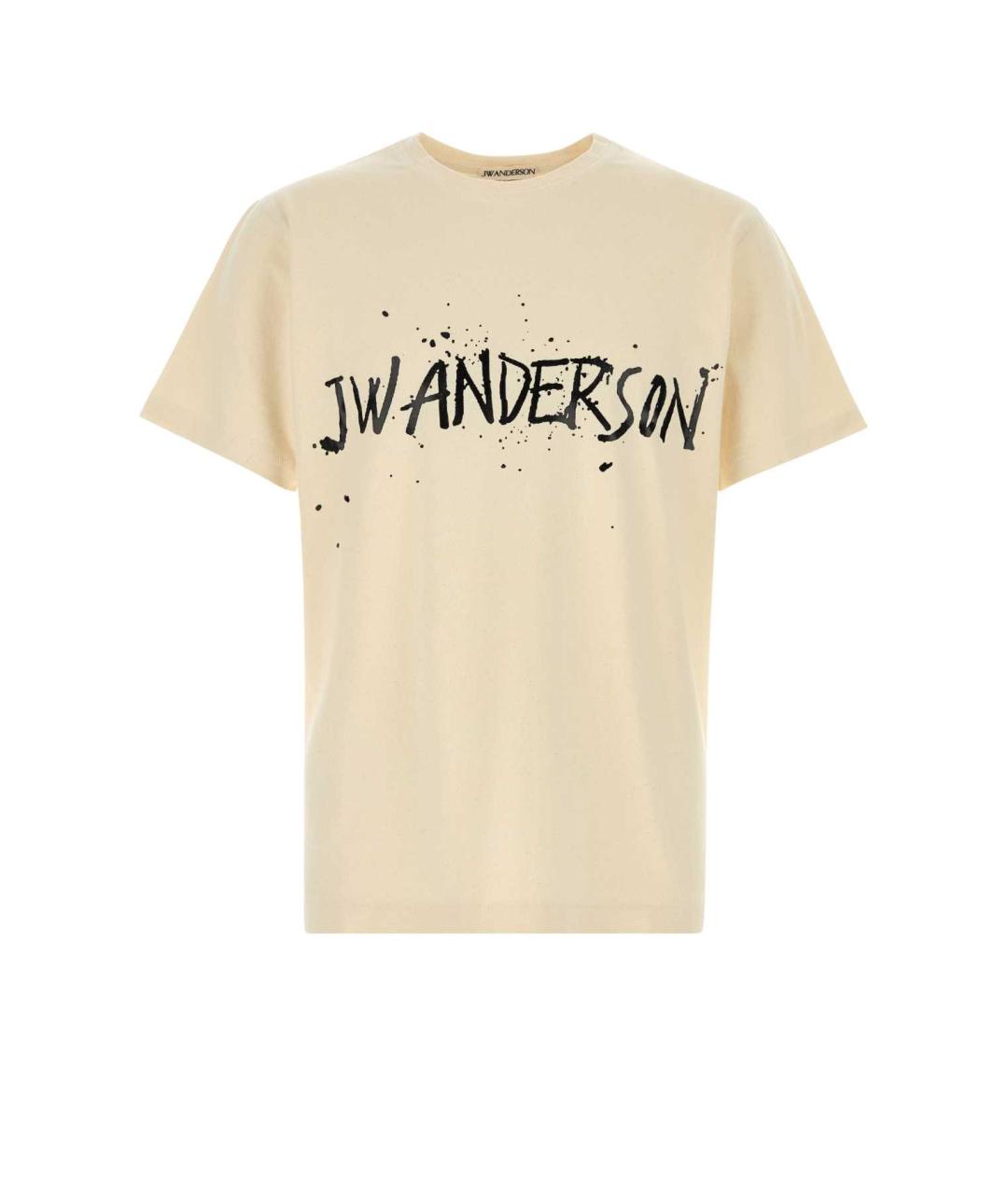 J.W.ANDERSON Бежевая хлопковая футболка, фото 1