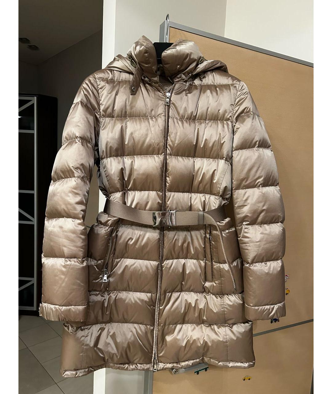 PRADA Бежевый полиэстеровый пуховик, фото 7