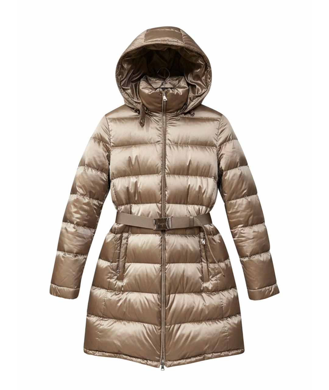 PRADA Бежевый полиэстеровый пуховик, фото 1