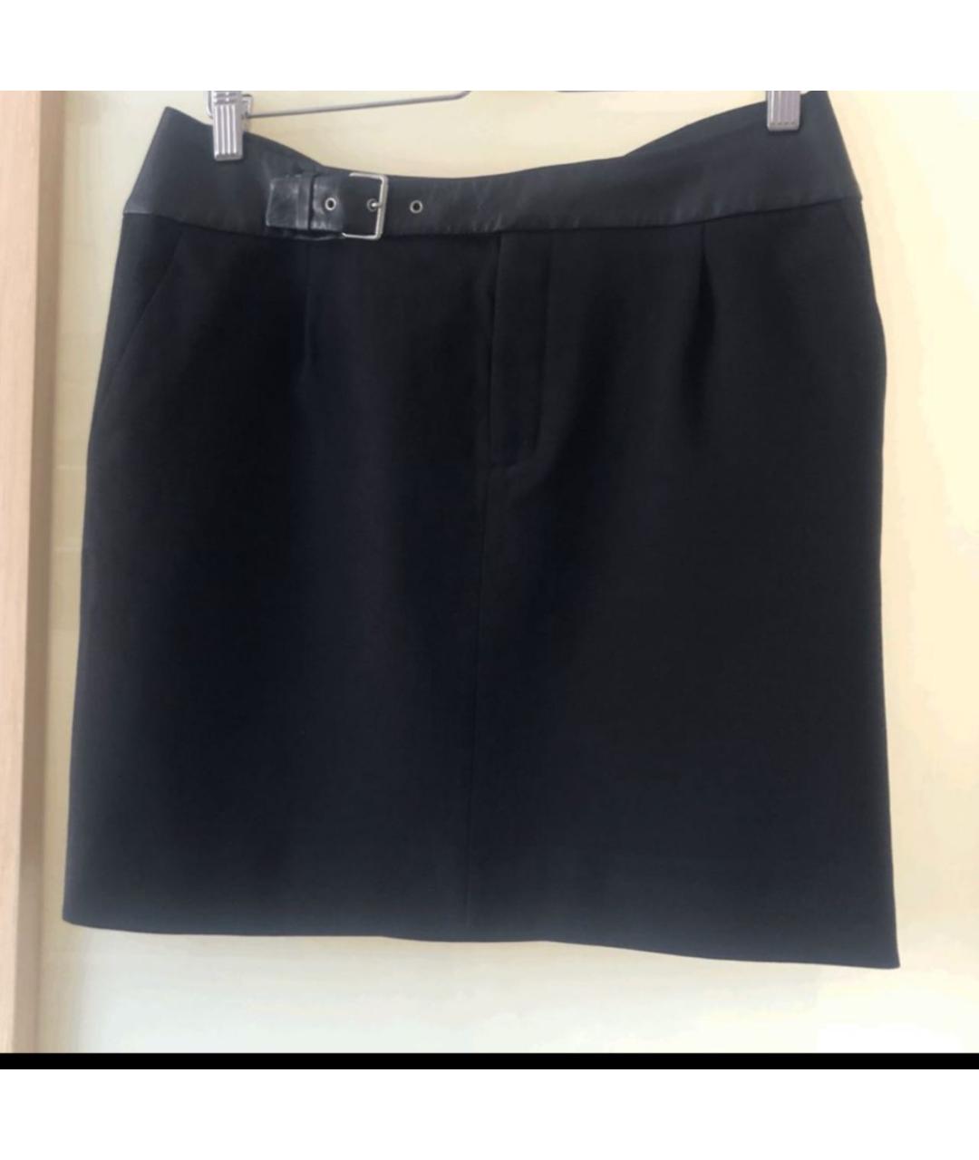 SAINT LAURENT Черная шерстяная юбка мини, фото 5