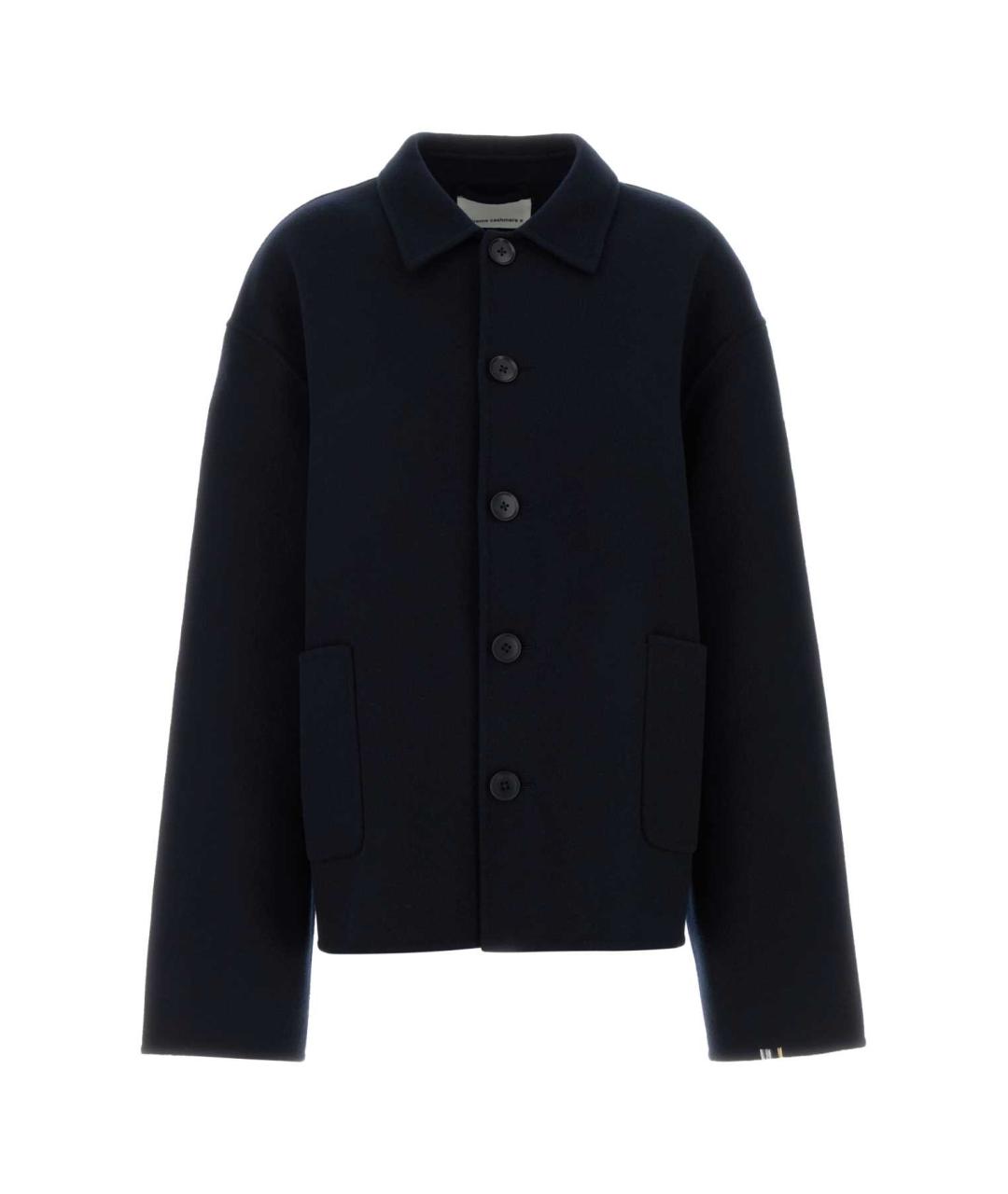 EXTREME CASHMERE Темно-синее шерстяное пальто, фото 1