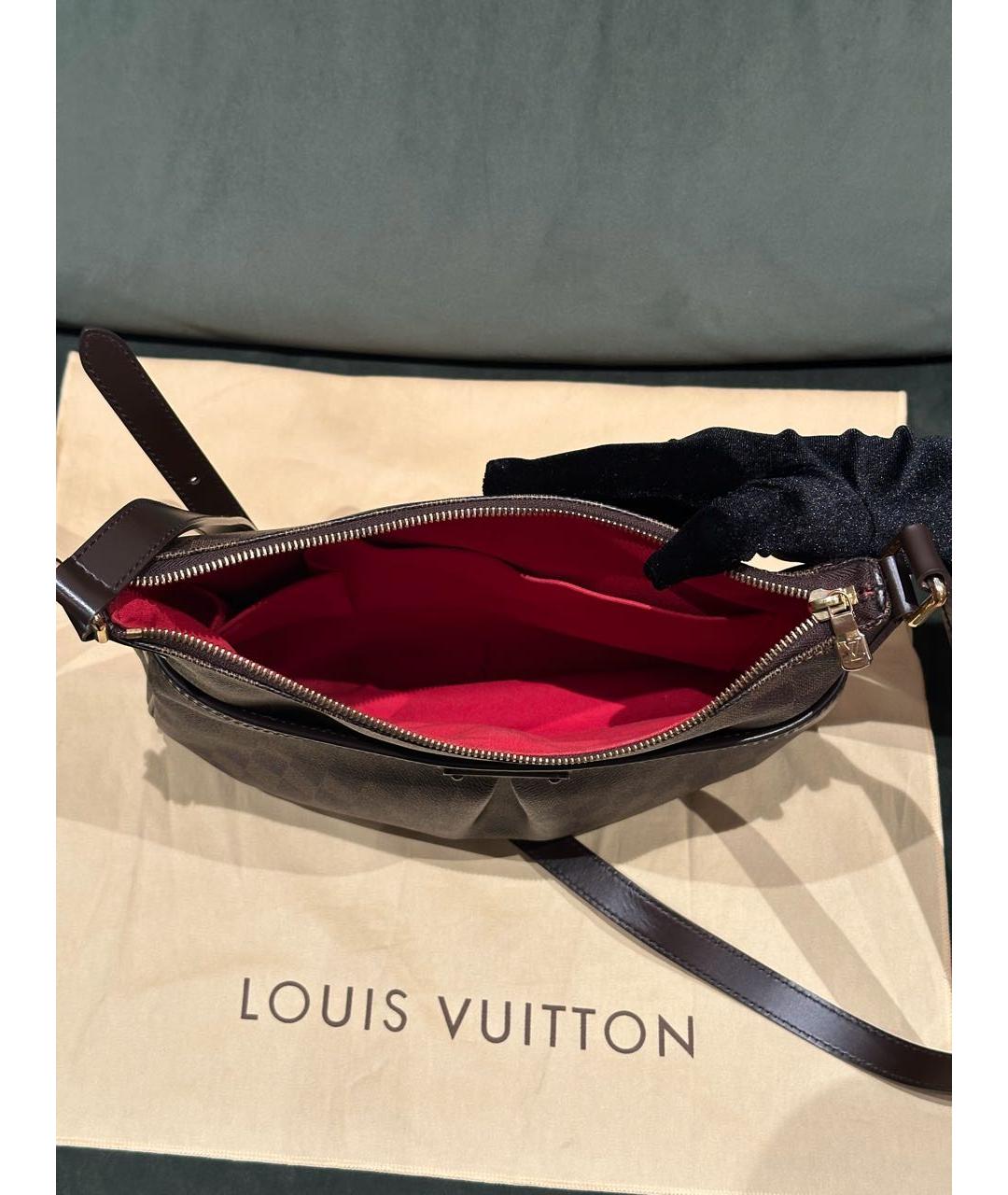 LOUIS VUITTON Коричневая сумка через плечо из искусственной кожи, фото 4