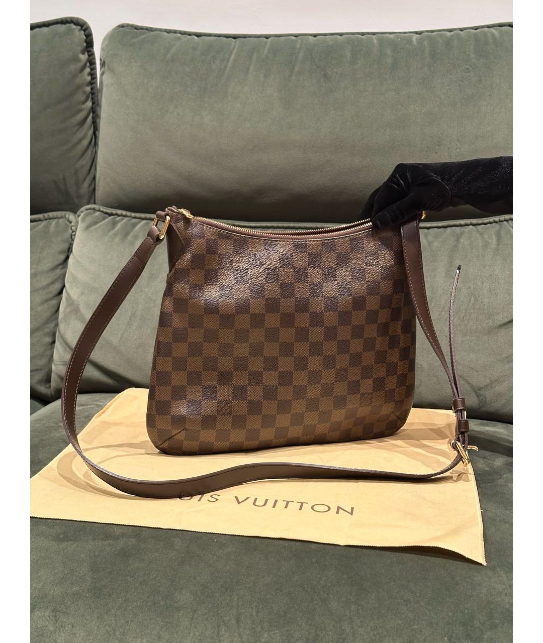 LOUIS VUITTON Коричневая сумка через плечо из искусственной кожи, фото 3