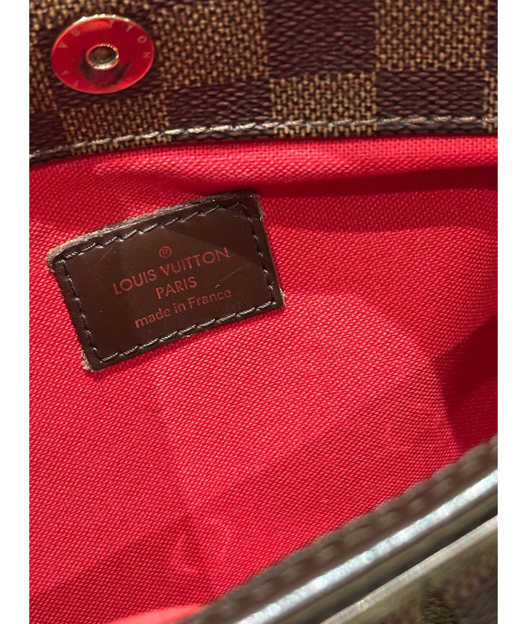 LOUIS VUITTON Коричневая сумка через плечо из искусственной кожи, фото 6