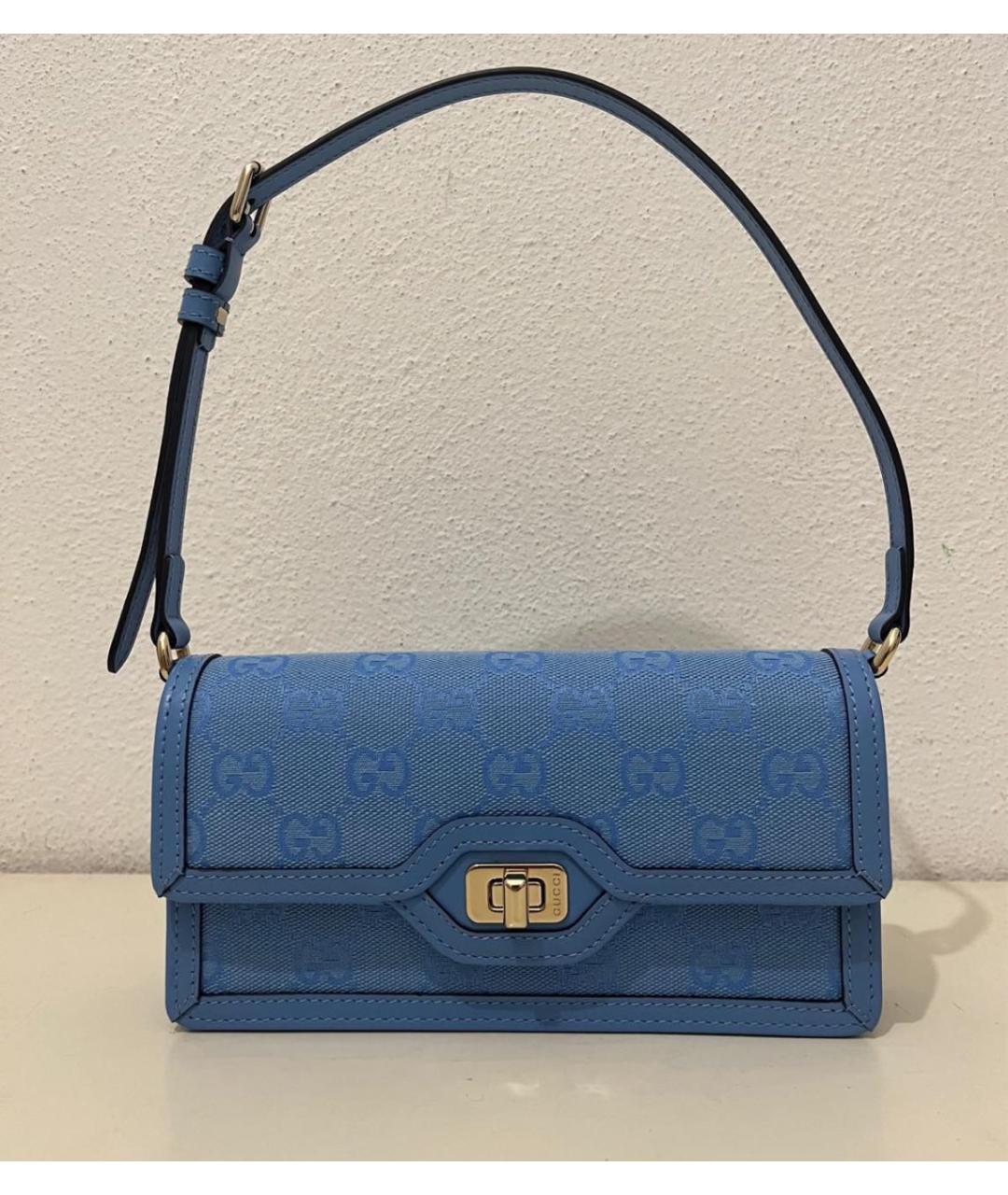 GUCCI Голубая сумка через плечо, фото 3