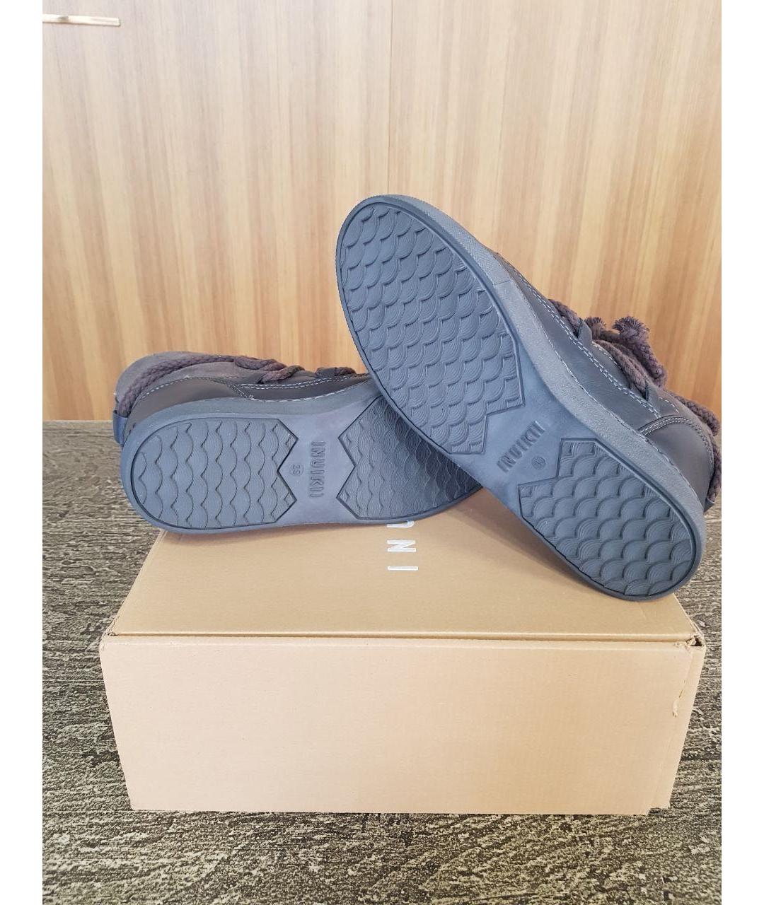 INUIKII Коричневые замшевые полусапоги, фото 6