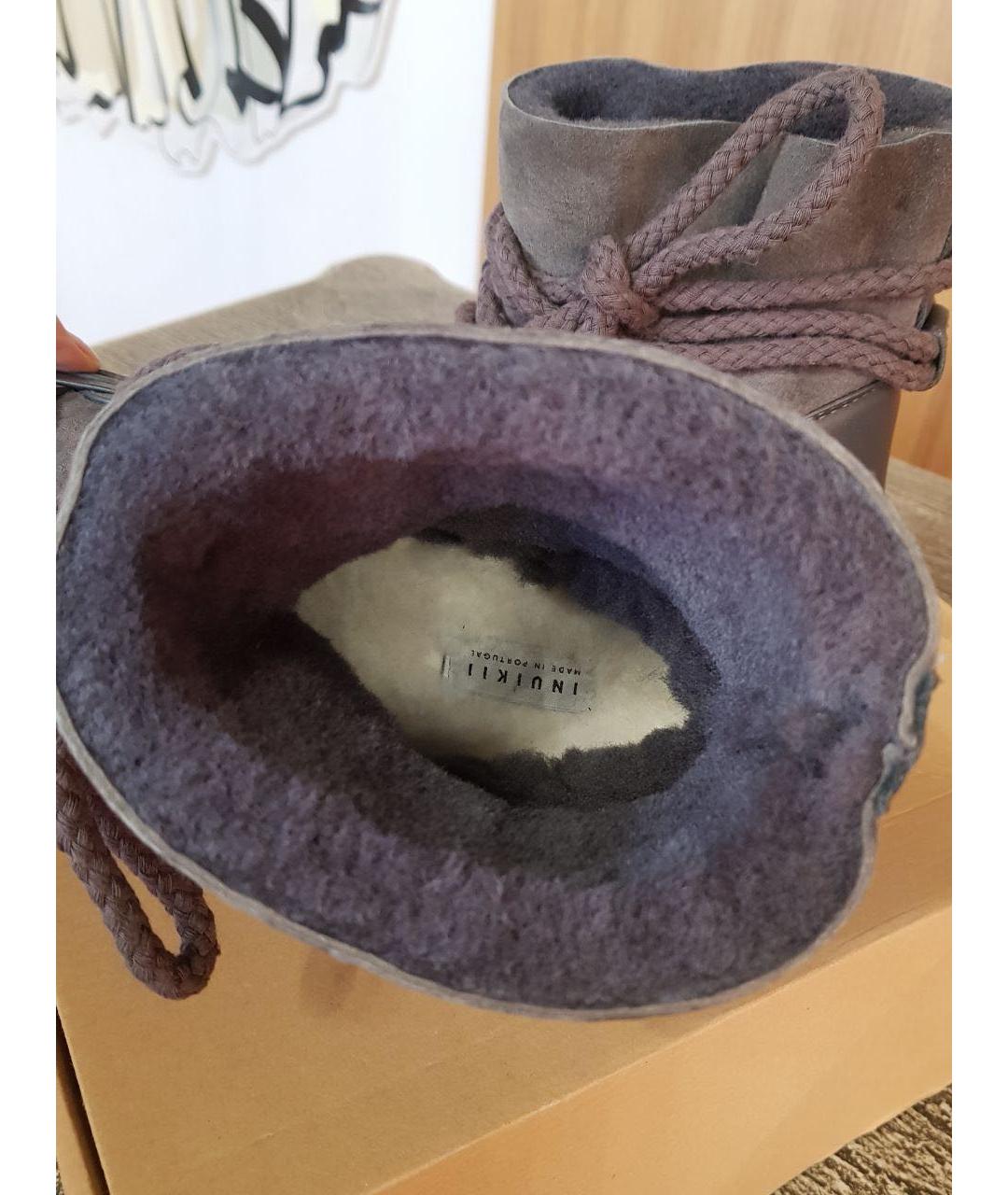 INUIKII Коричневые замшевые полусапоги, фото 7