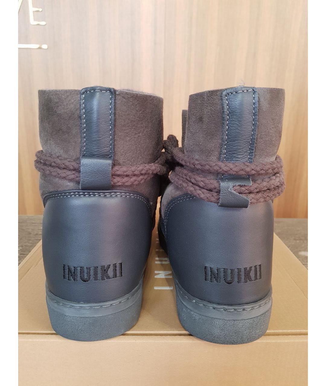 INUIKII Коричневые замшевые полусапоги, фото 5