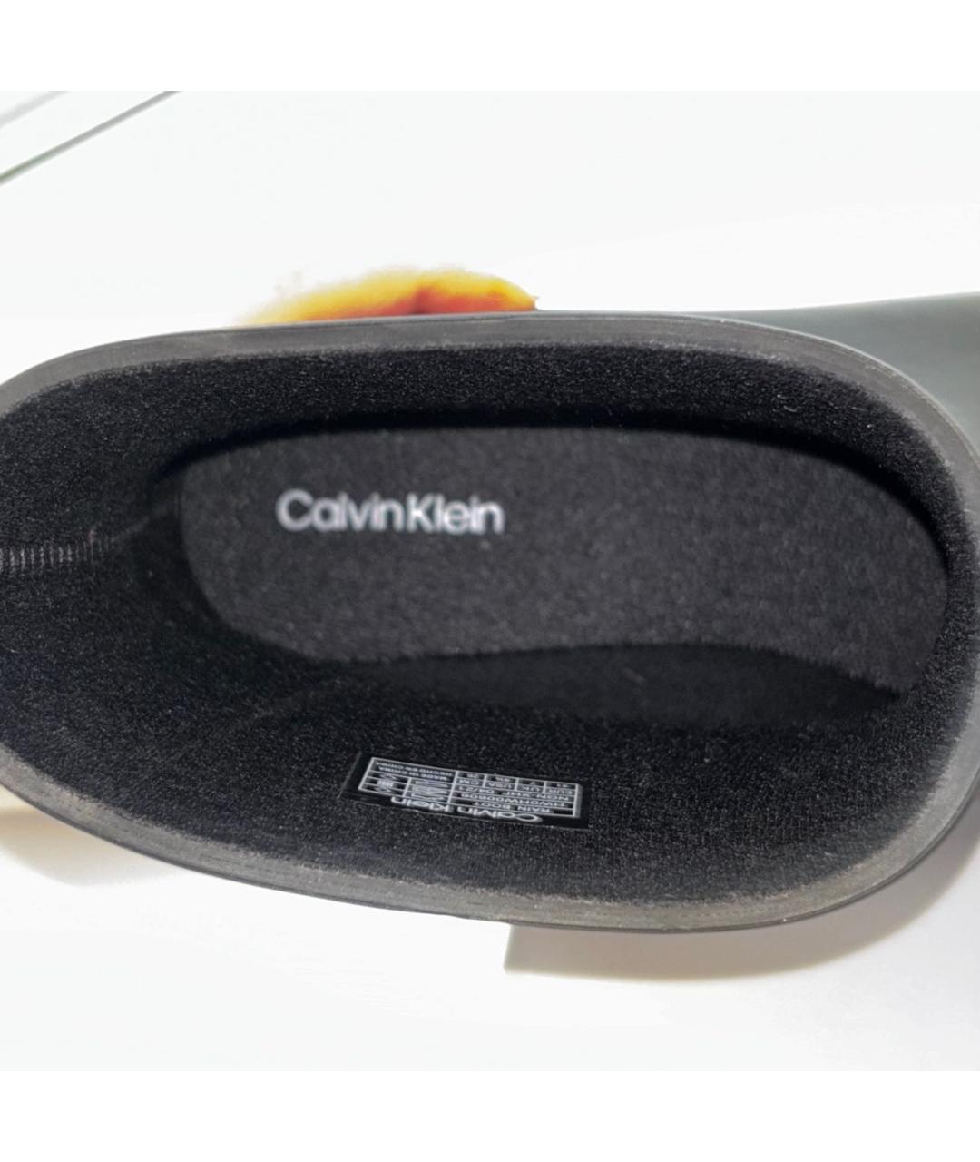 CALVIN KLEIN Черные резиновые полусапоги, фото 3