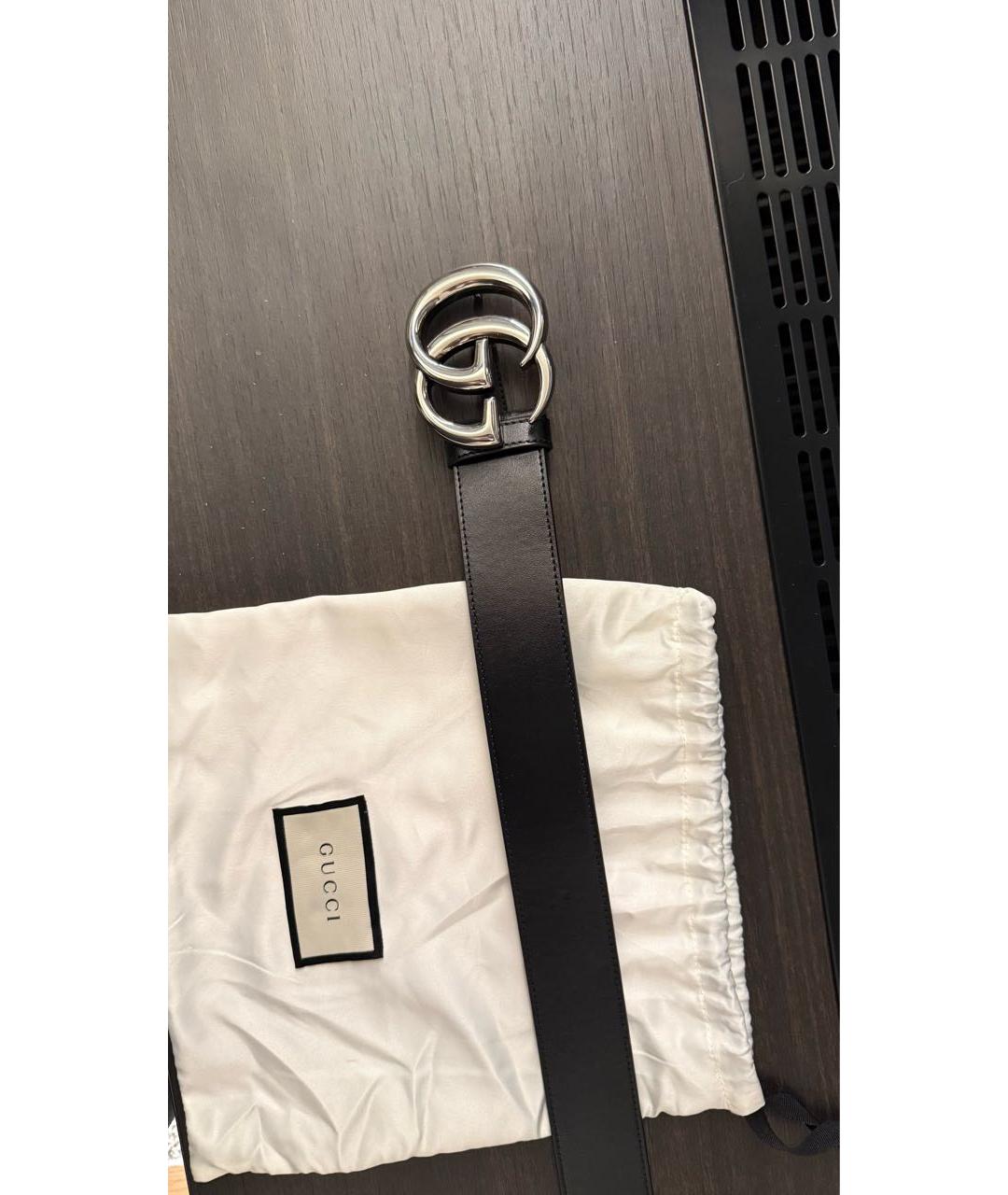 GUCCI Черный кожаный ремень, фото 7