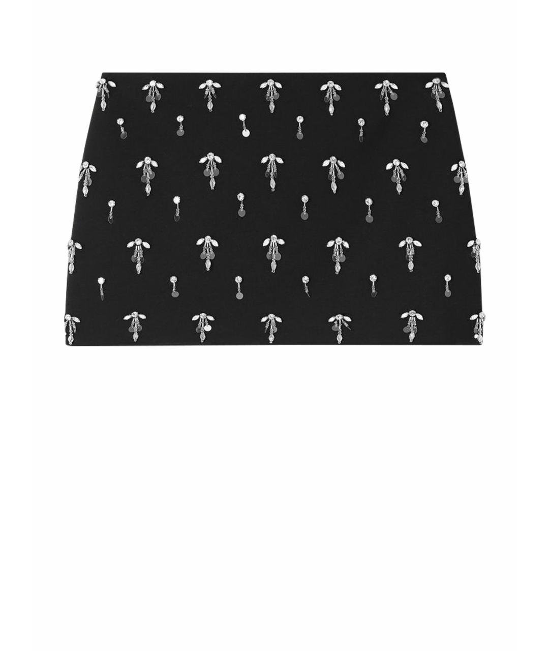 GUCCI Черная шерстяная юбка мини, фото 1