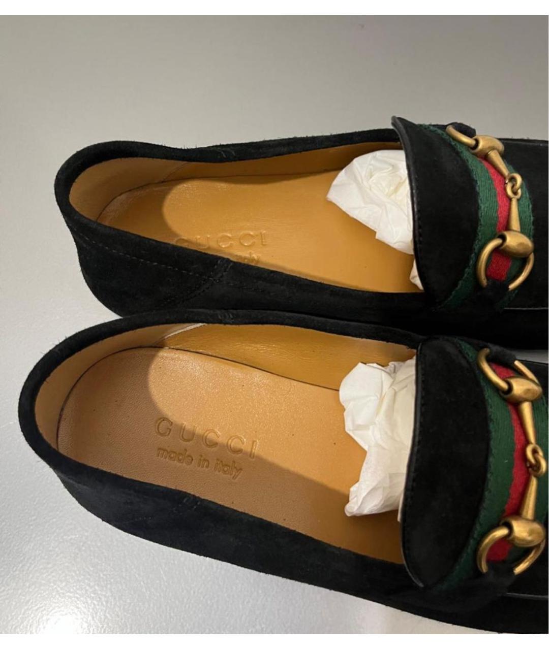 GUCCI Черные лоферы, фото 4