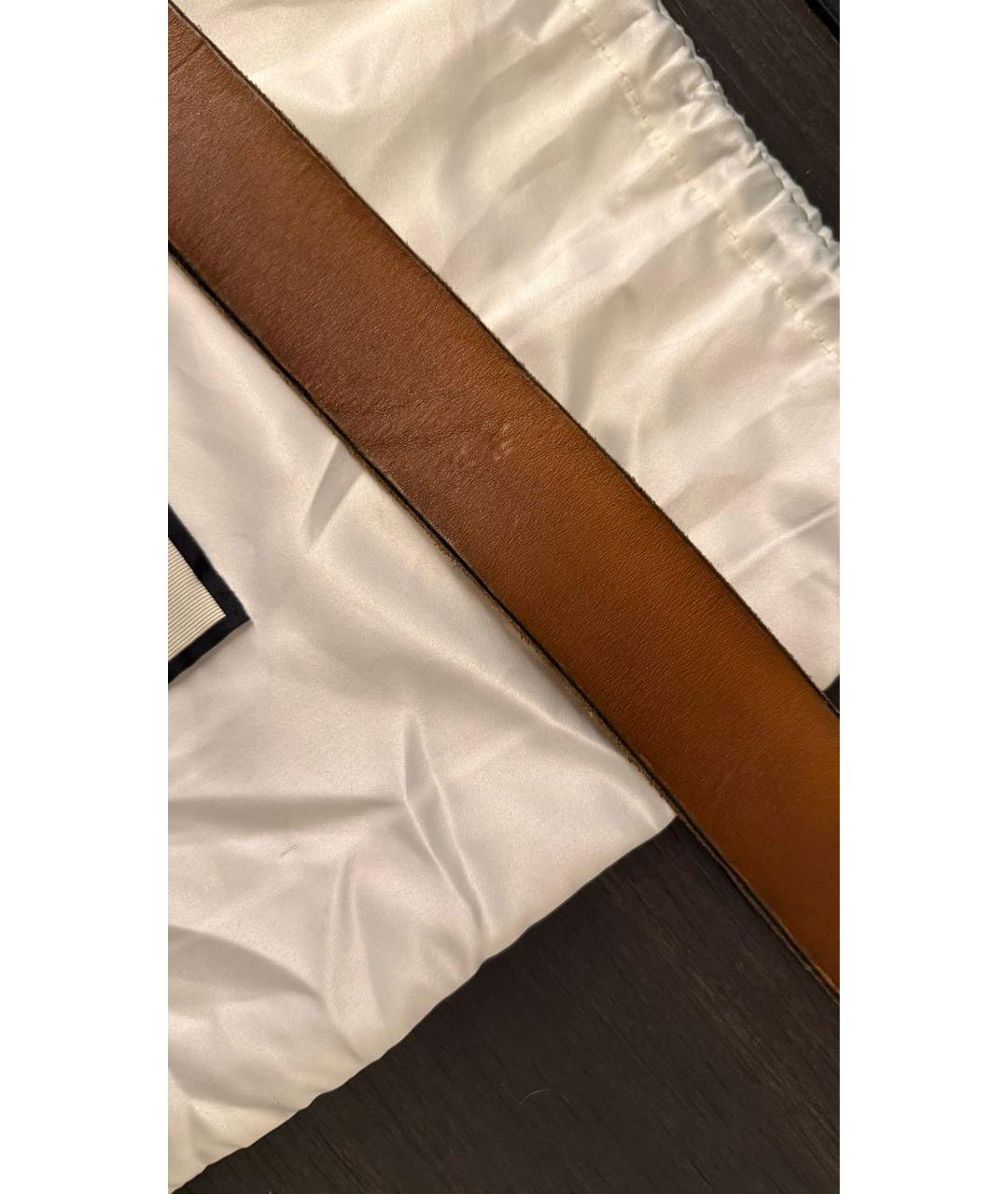 GUCCI Коричневый кожаный ремень, фото 5