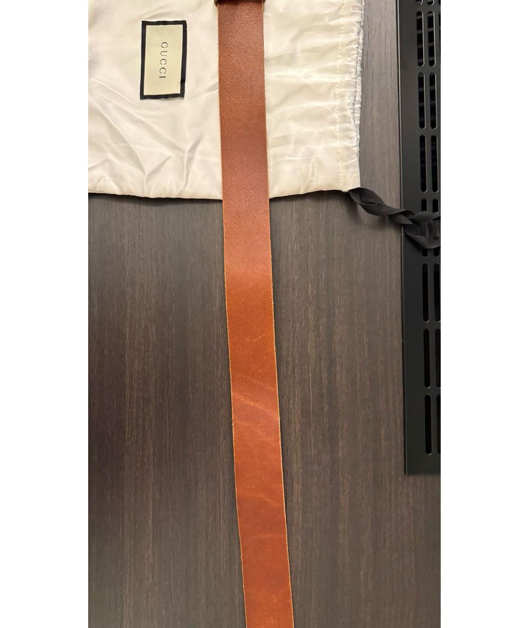 GUCCI Коричневый кожаный ремень, фото 7
