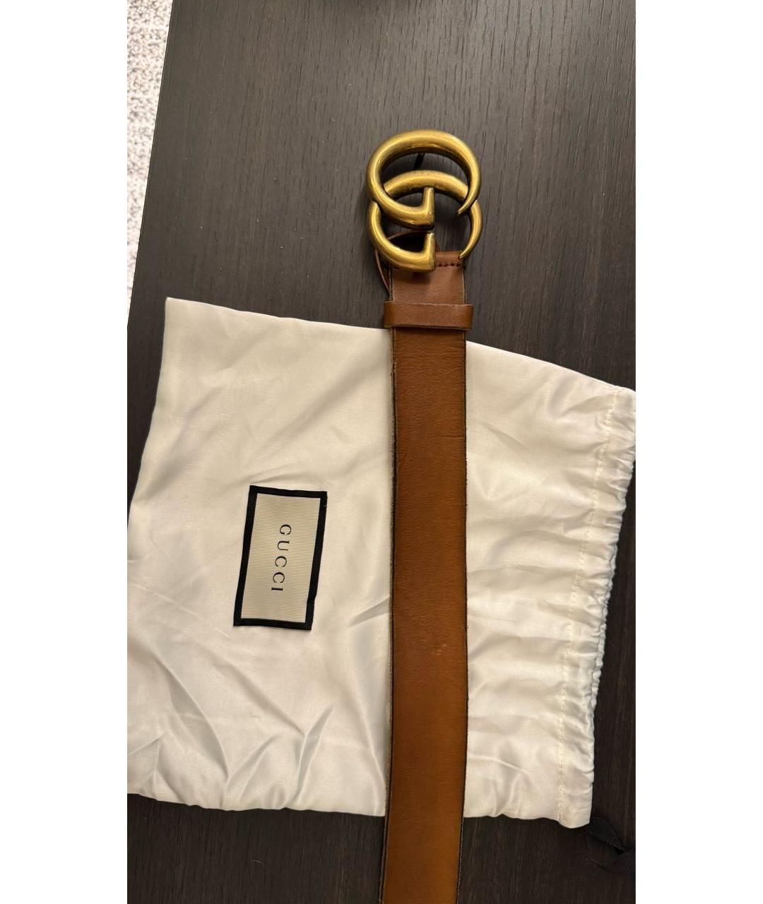 GUCCI Коричневый кожаный ремень, фото 2