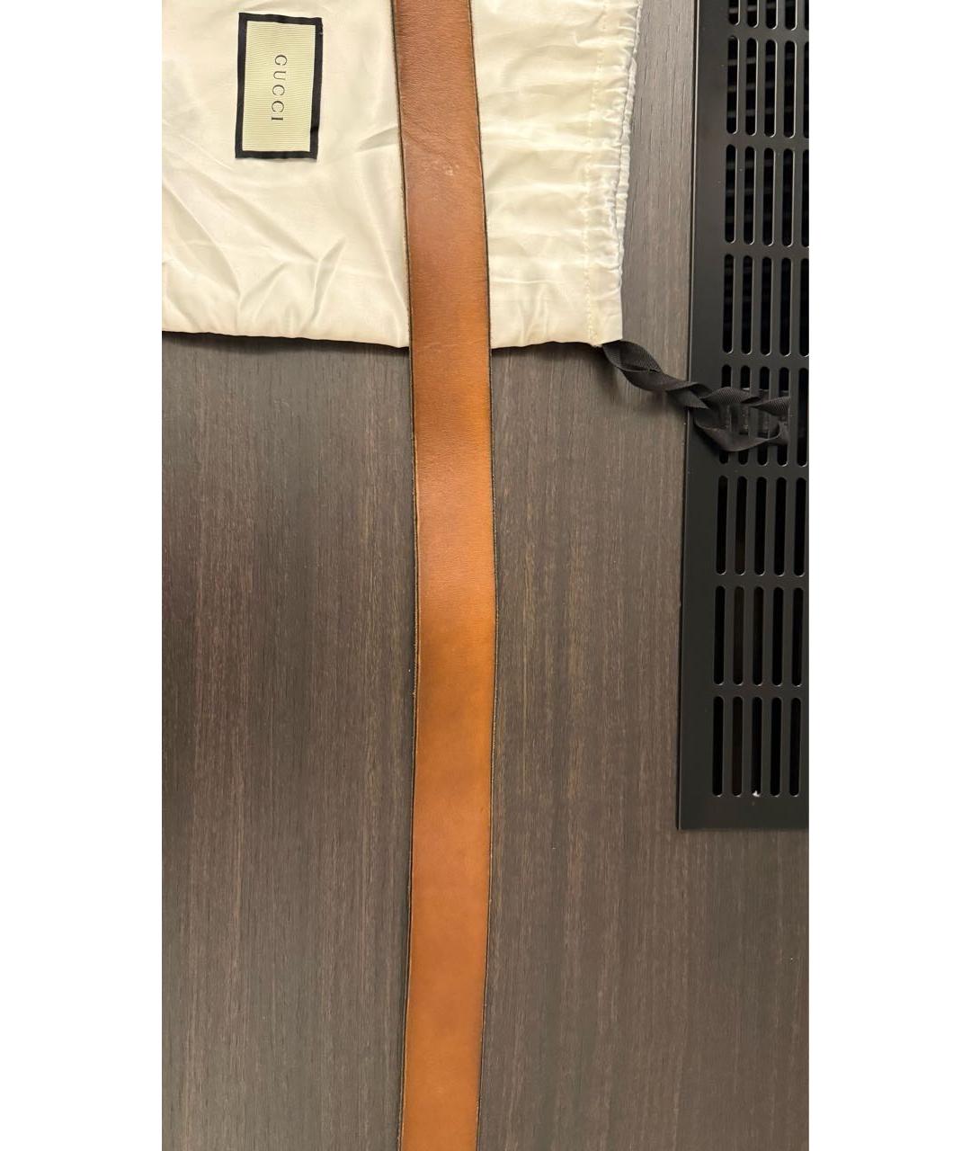 GUCCI Коричневый кожаный ремень, фото 8