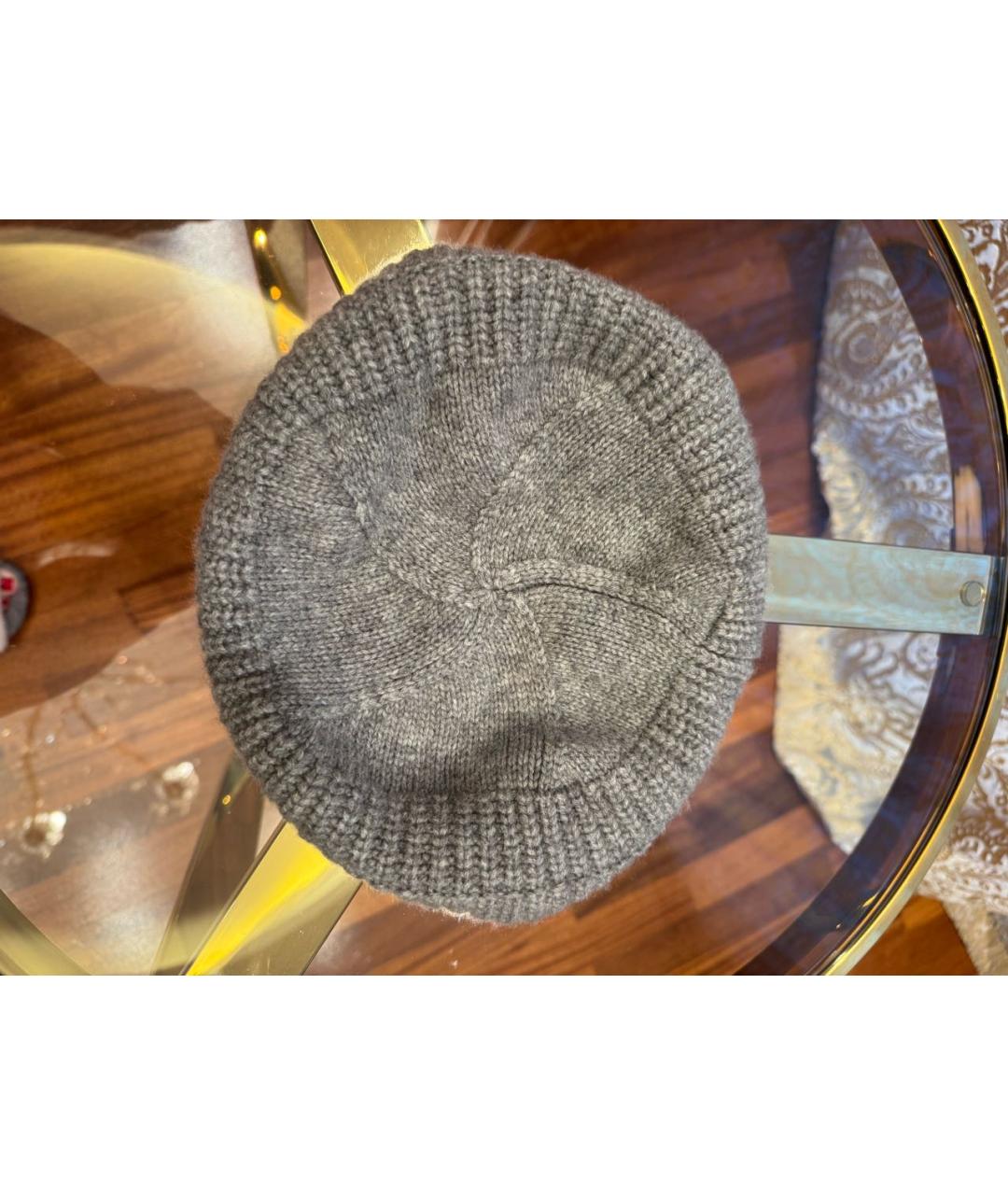 CHANEL Серая кашемировая шапка, фото 3