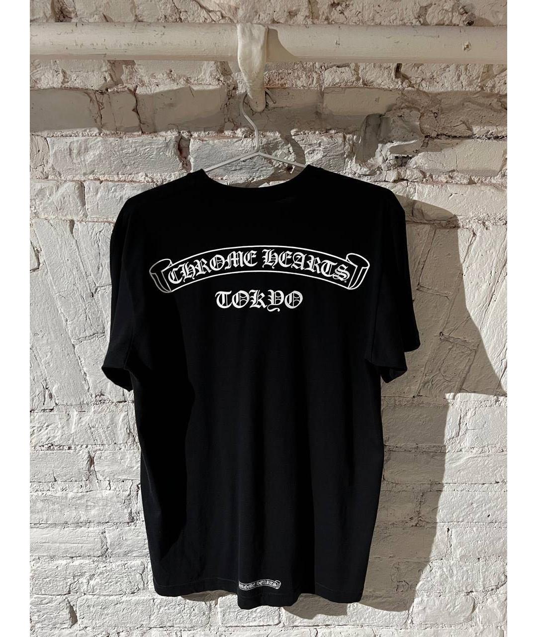 CHROME HEARTS Черная хлопковая футболка, фото 2