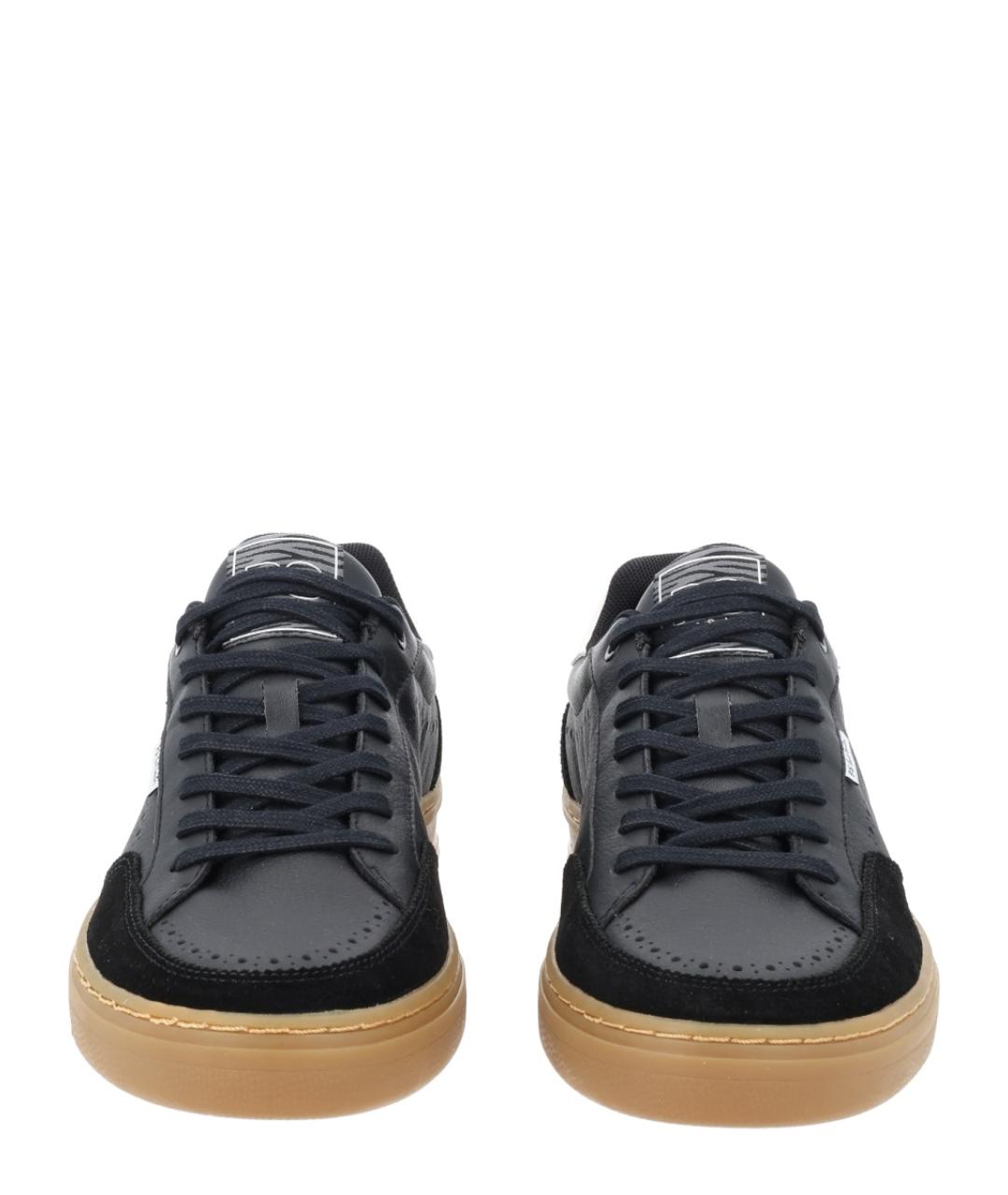 PS BY PAUL SMITH Черные кожаные низкие кроссовки / кеды, фото 2