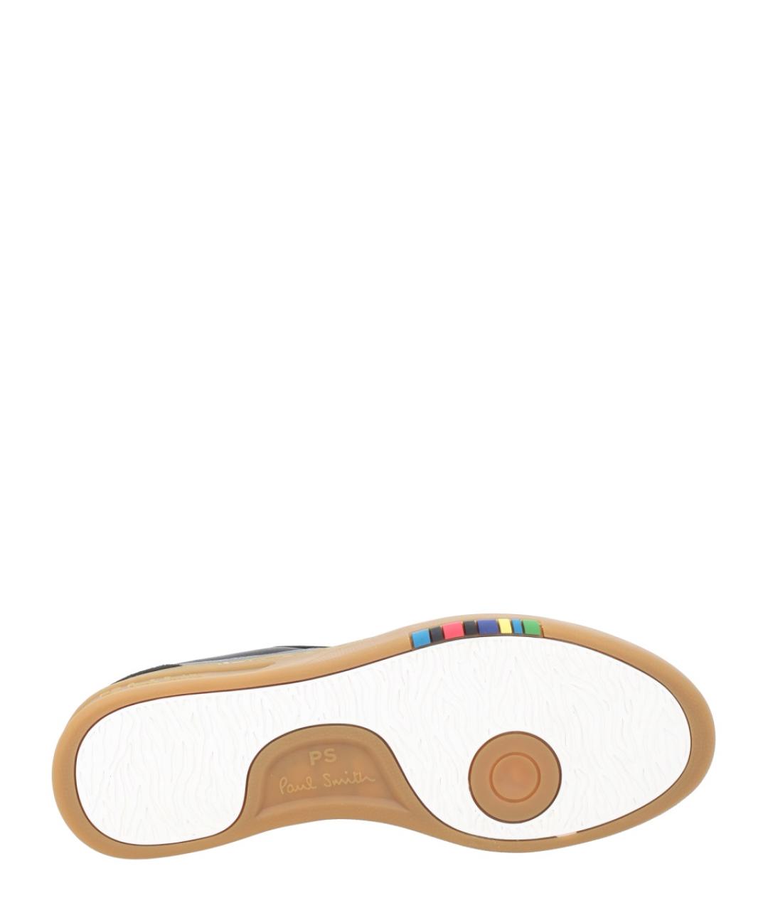 PS BY PAUL SMITH Черные кожаные низкие кроссовки / кеды, фото 6