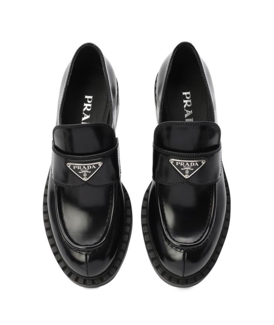 PRADA Черные кожаные лоферы, фото 2
