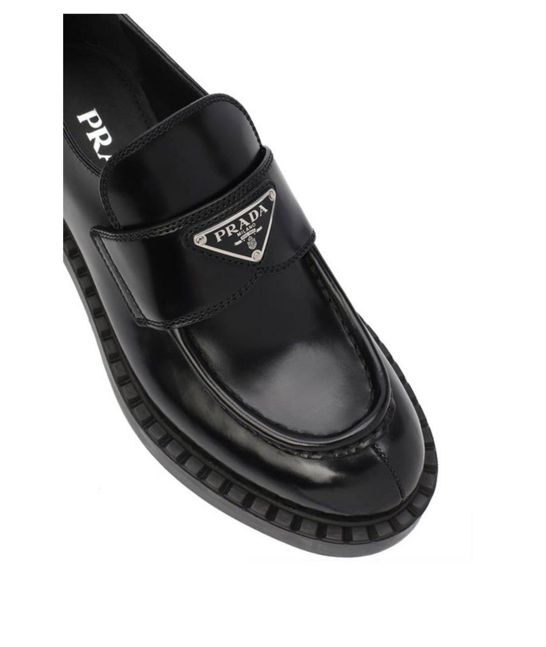 PRADA Черные кожаные лоферы, фото 4