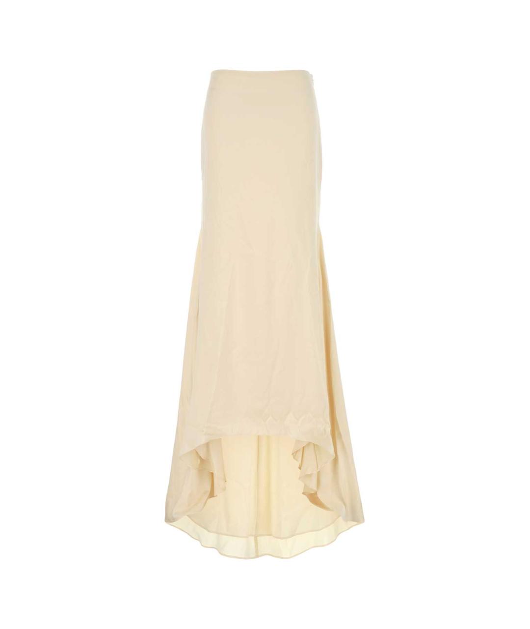 ARMARIUM Бежевая шелковая юбка макси, фото 1