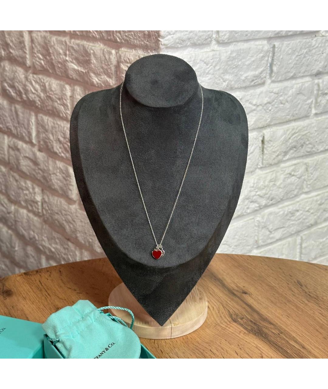 TIFFANY&CO Красная серебряная подвеска, фото 2
