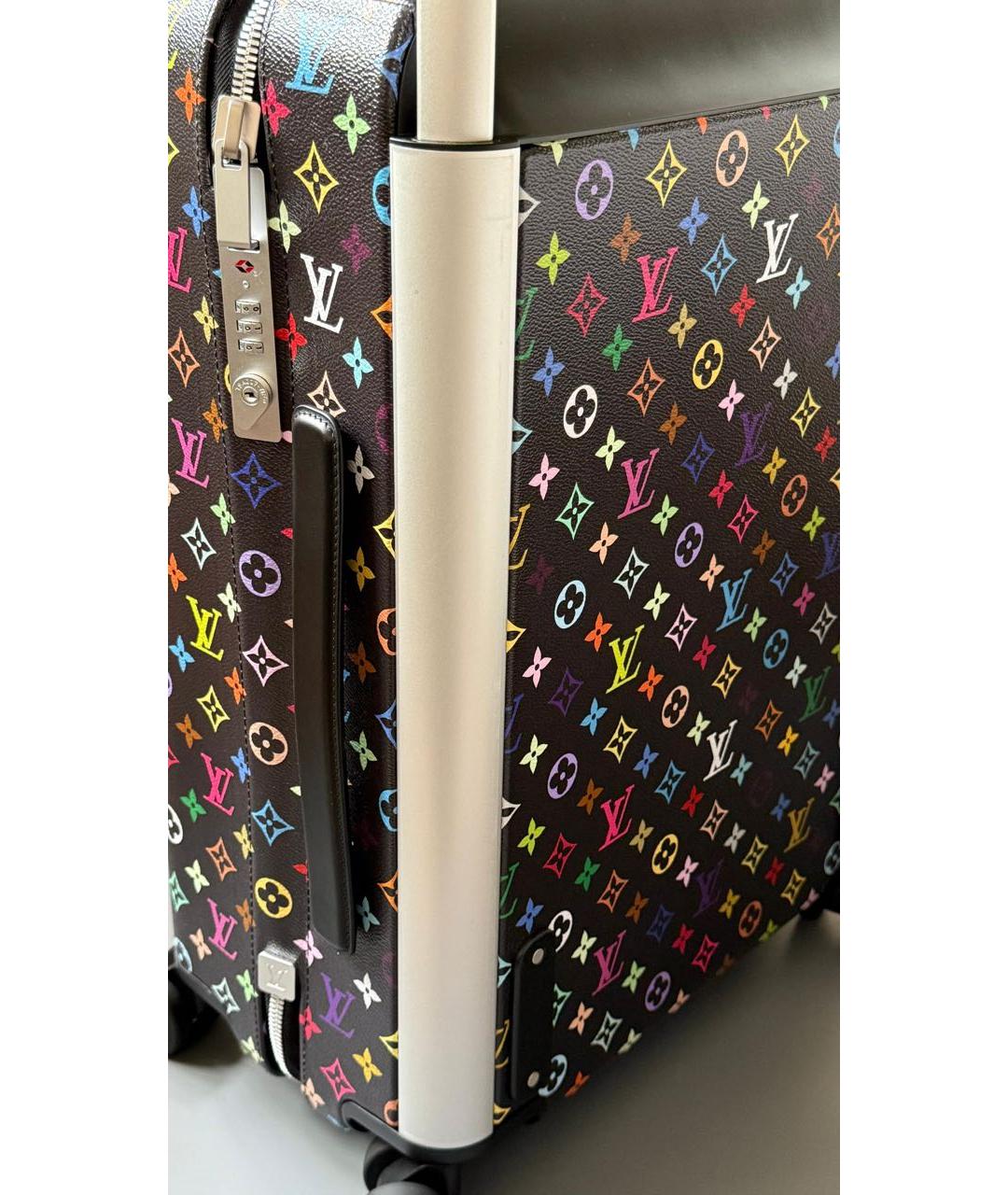 LOUIS VUITTON Черный кожаный чемодан, фото 7