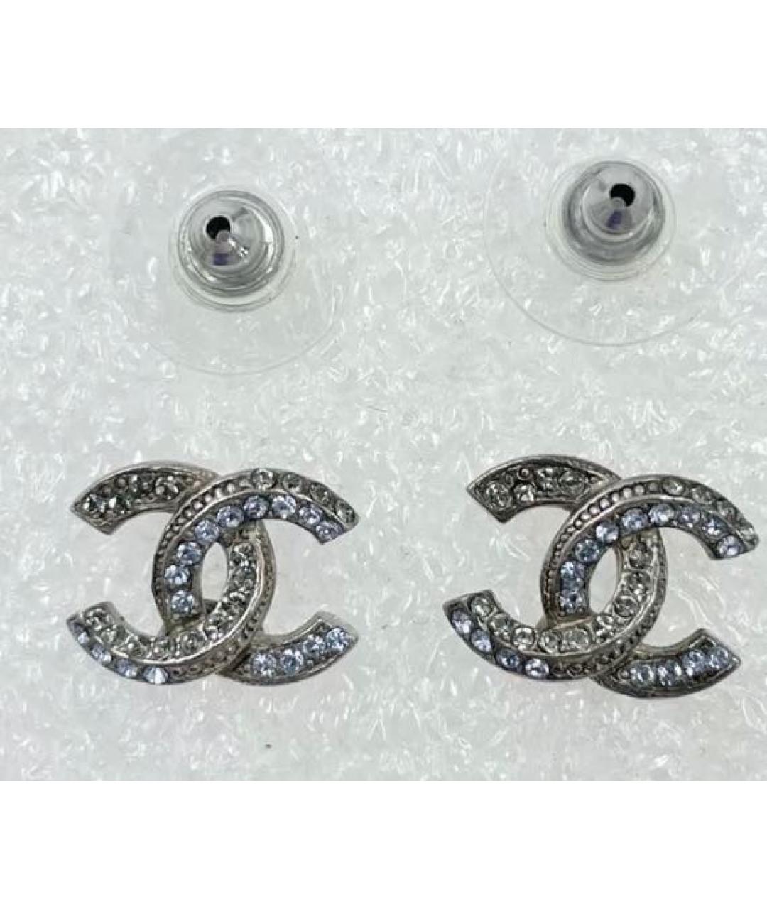 CHANEL Серебряные металлические серьги, фото 3