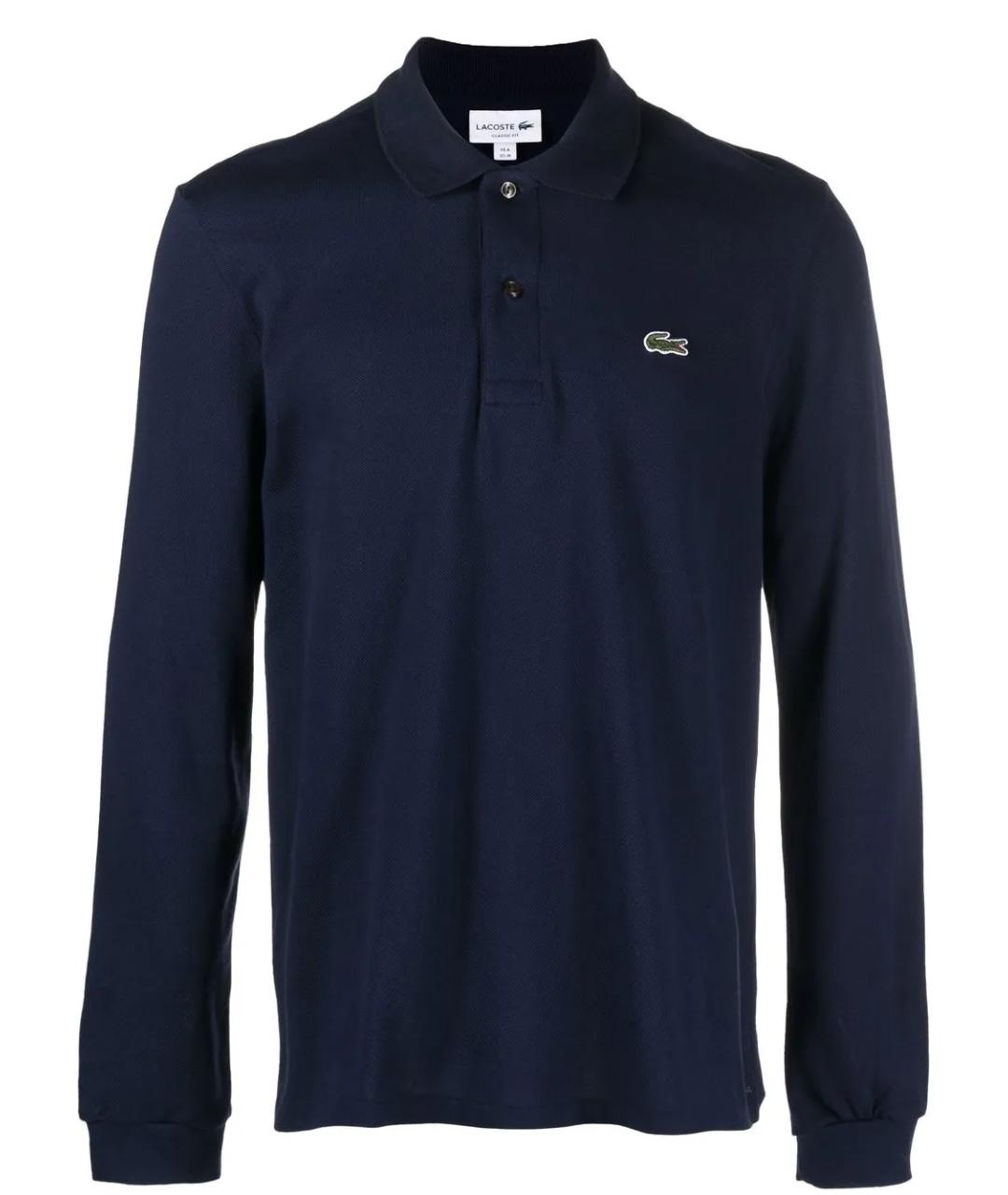 LACOSTE Синее поло с длинным рукавом, фото 1