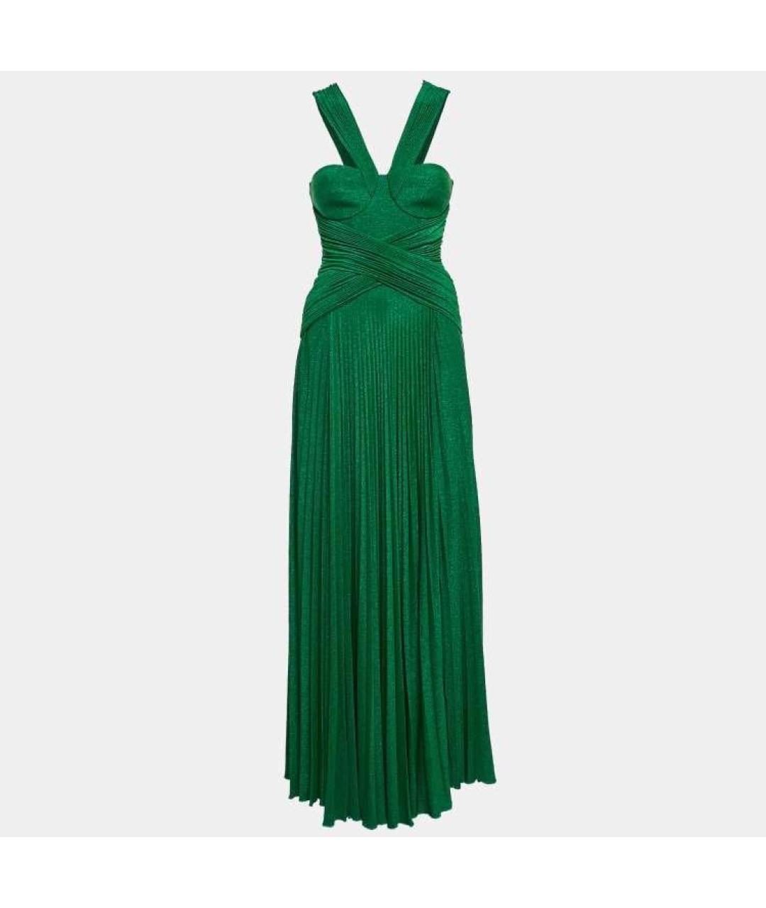 ELISABETTA FRANCHI Зеленые вискозное вечернее платье, фото 9