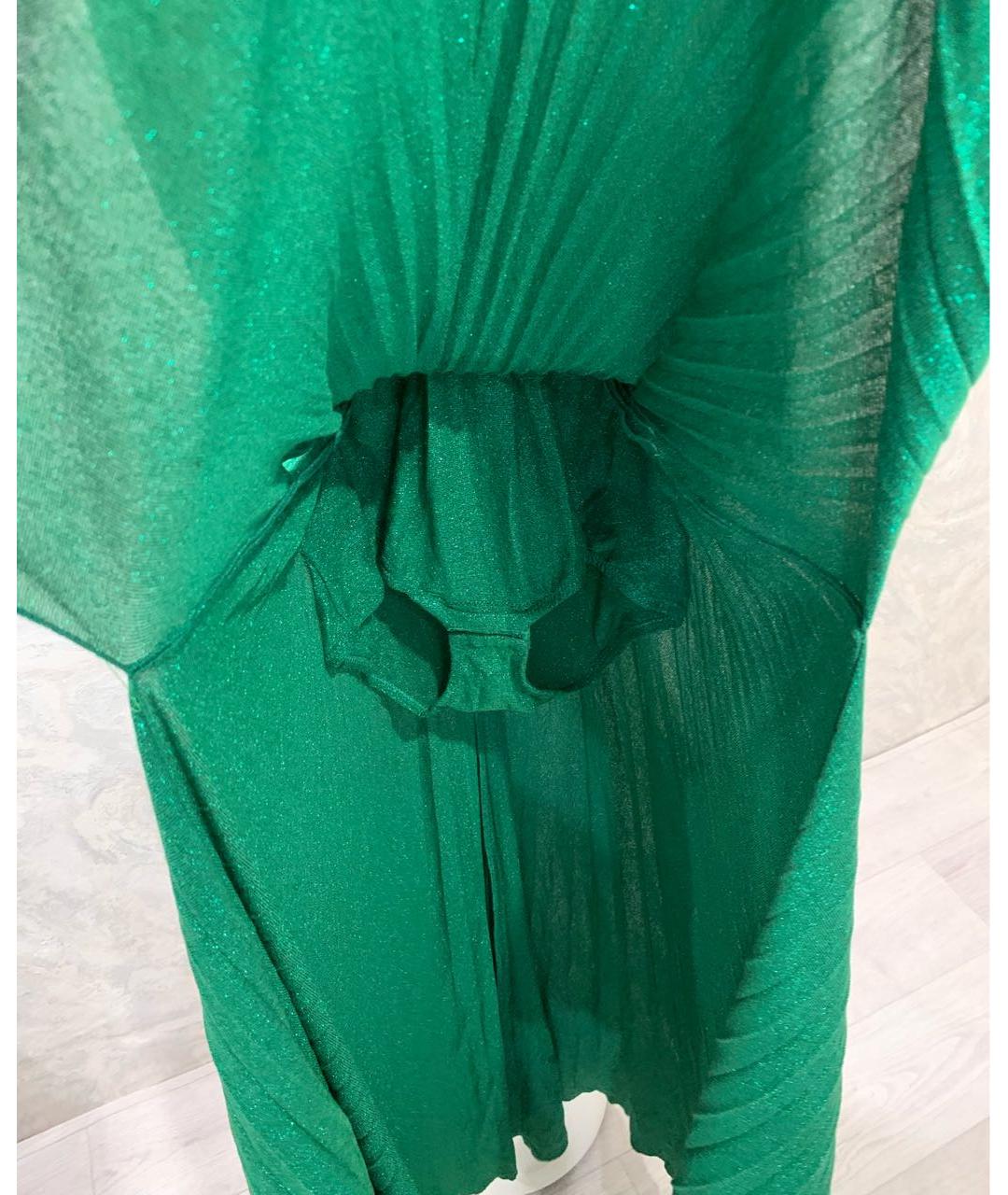 ELISABETTA FRANCHI Зеленые вискозное вечернее платье, фото 8